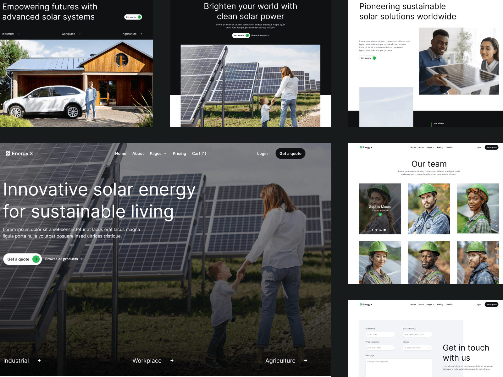 Plantilla de Energías Verdes para Sitio Web en Webflow