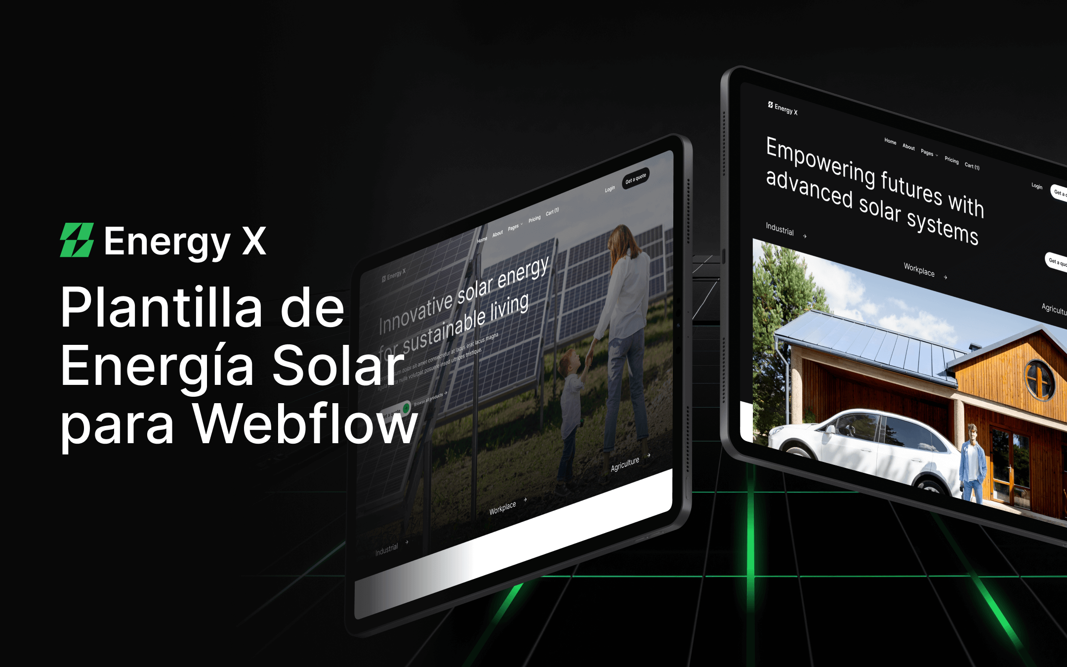 Plantilla de Energía Solar para Webflow