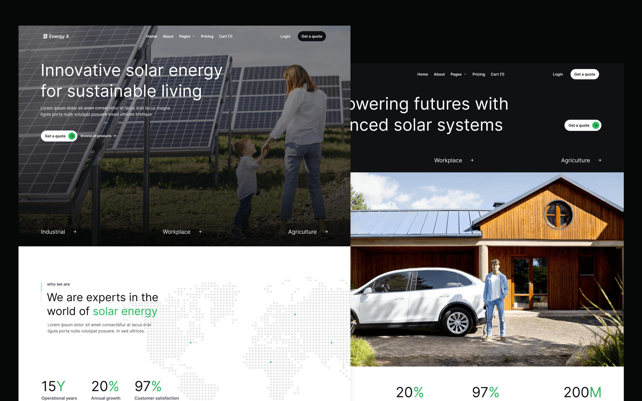Energy X Template para Webflow