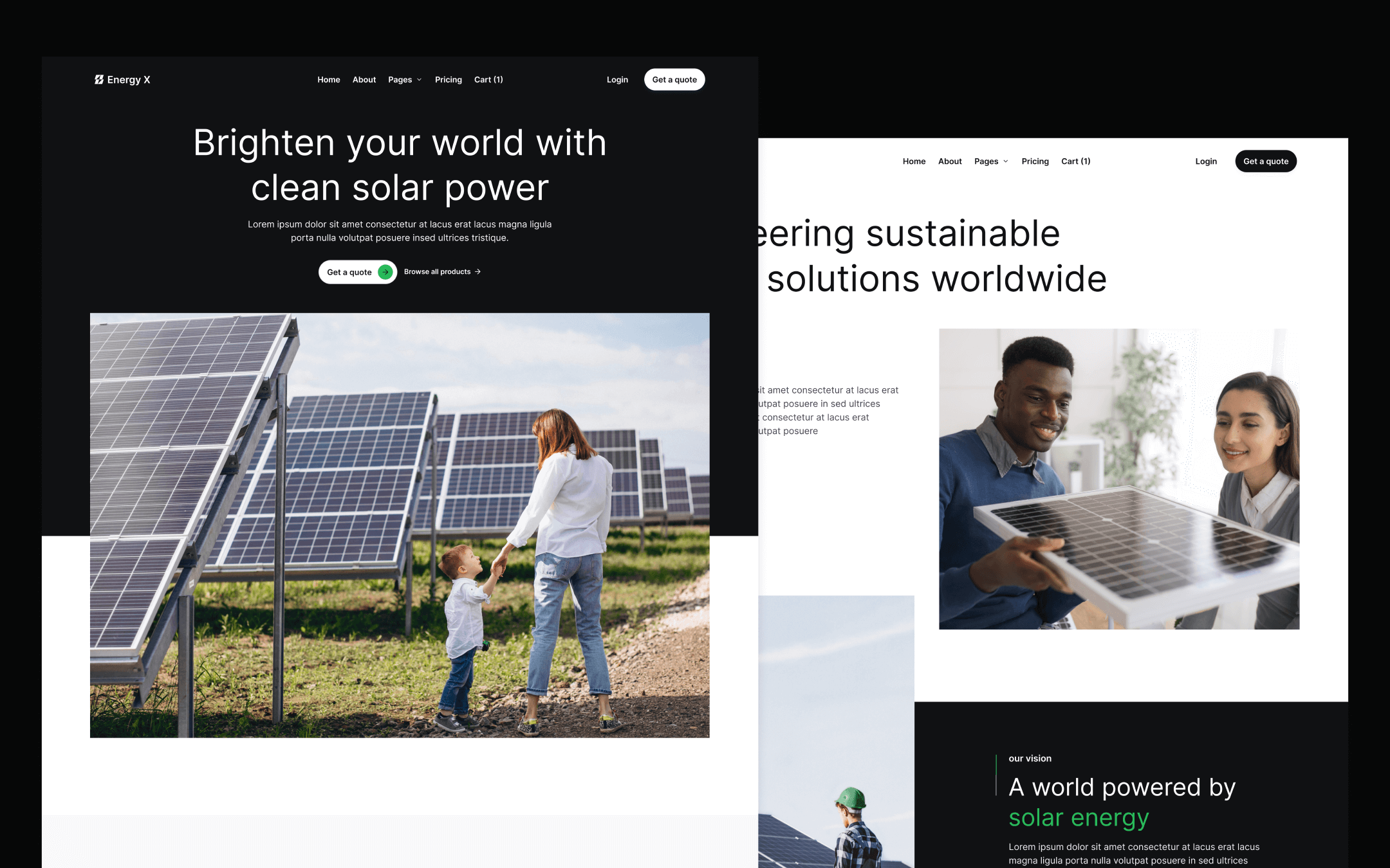 Energy X Template para Webflow