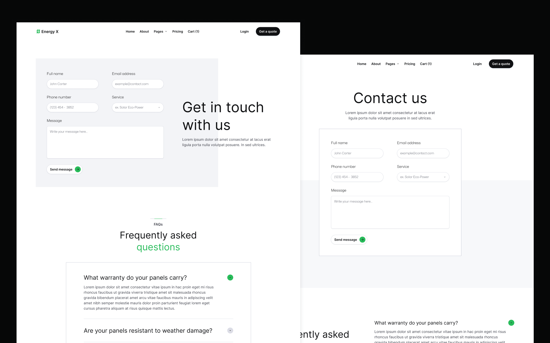 Energy X Template para Webflow