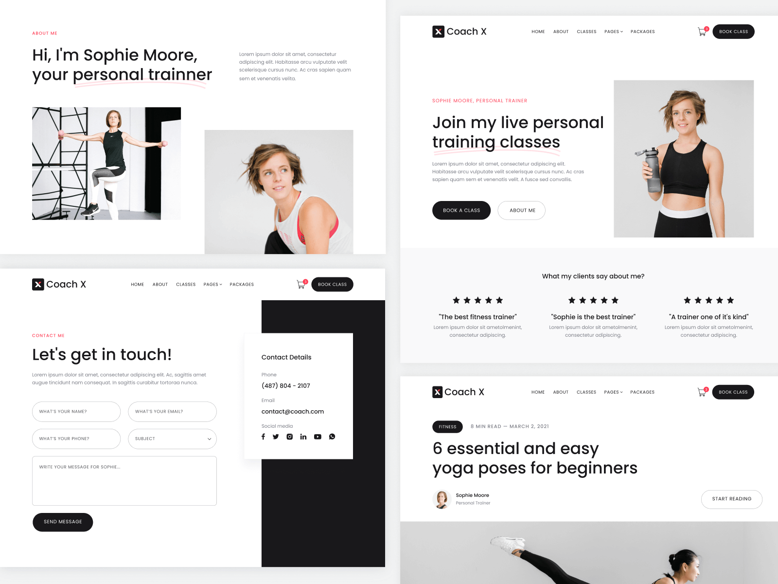 Plantilla para Webflow de Entrenador