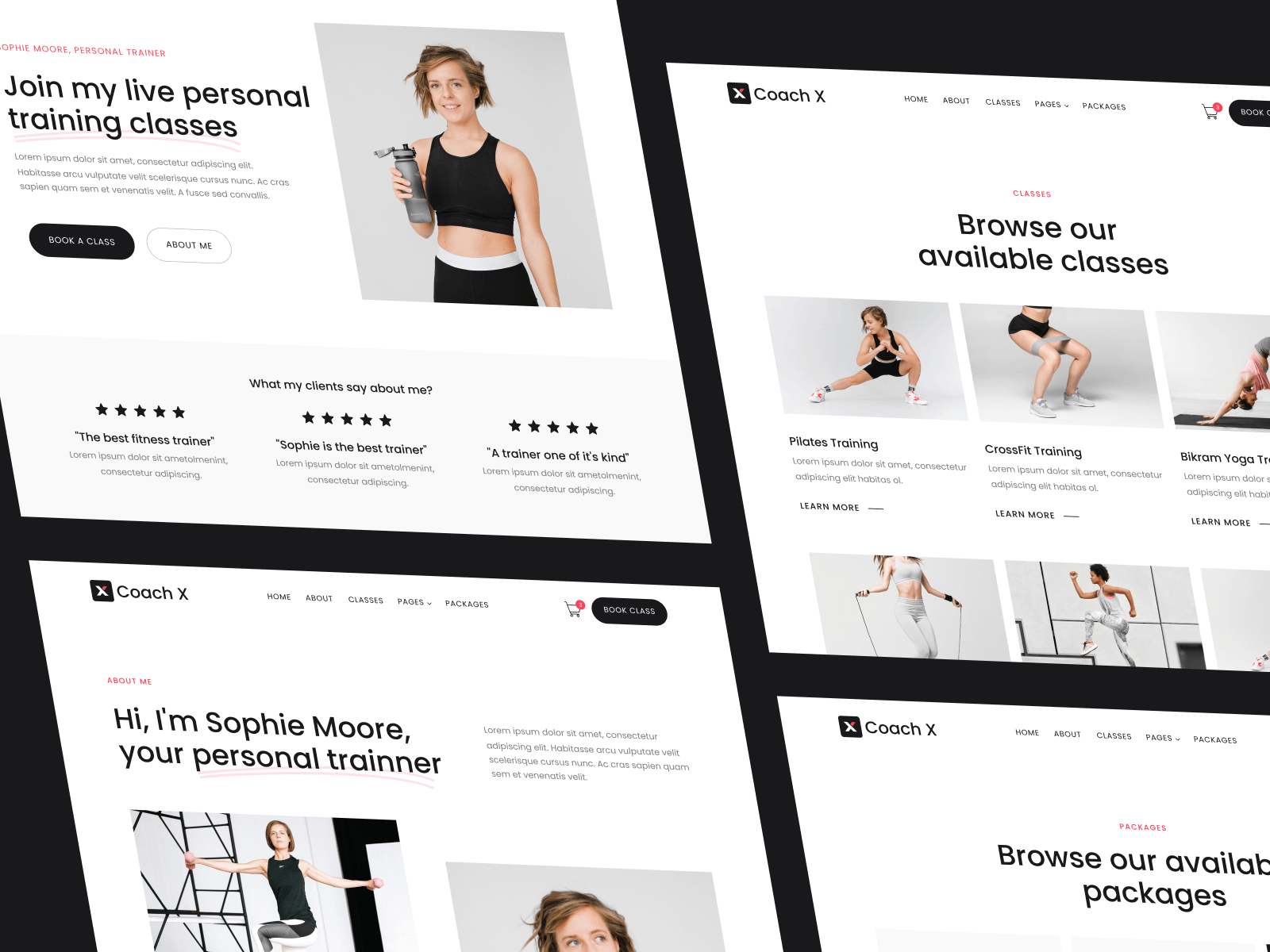Plantilla de Instructor de Fitness para Sitio Web en Webflow
