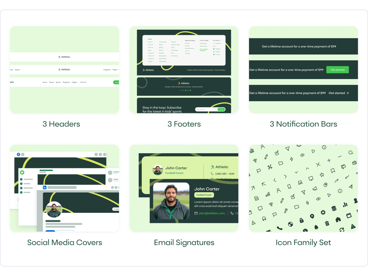 Athletic - Sports Academy Webflow Template Benefits