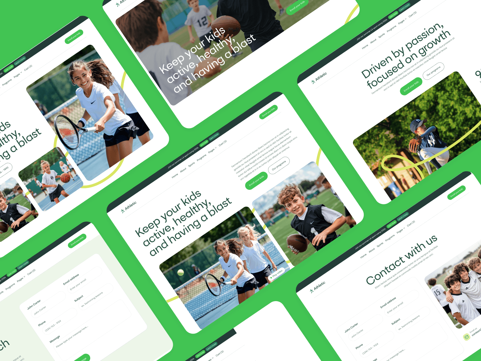 Plantilla de Escuela de Deportes para Sitio Web en Webflow