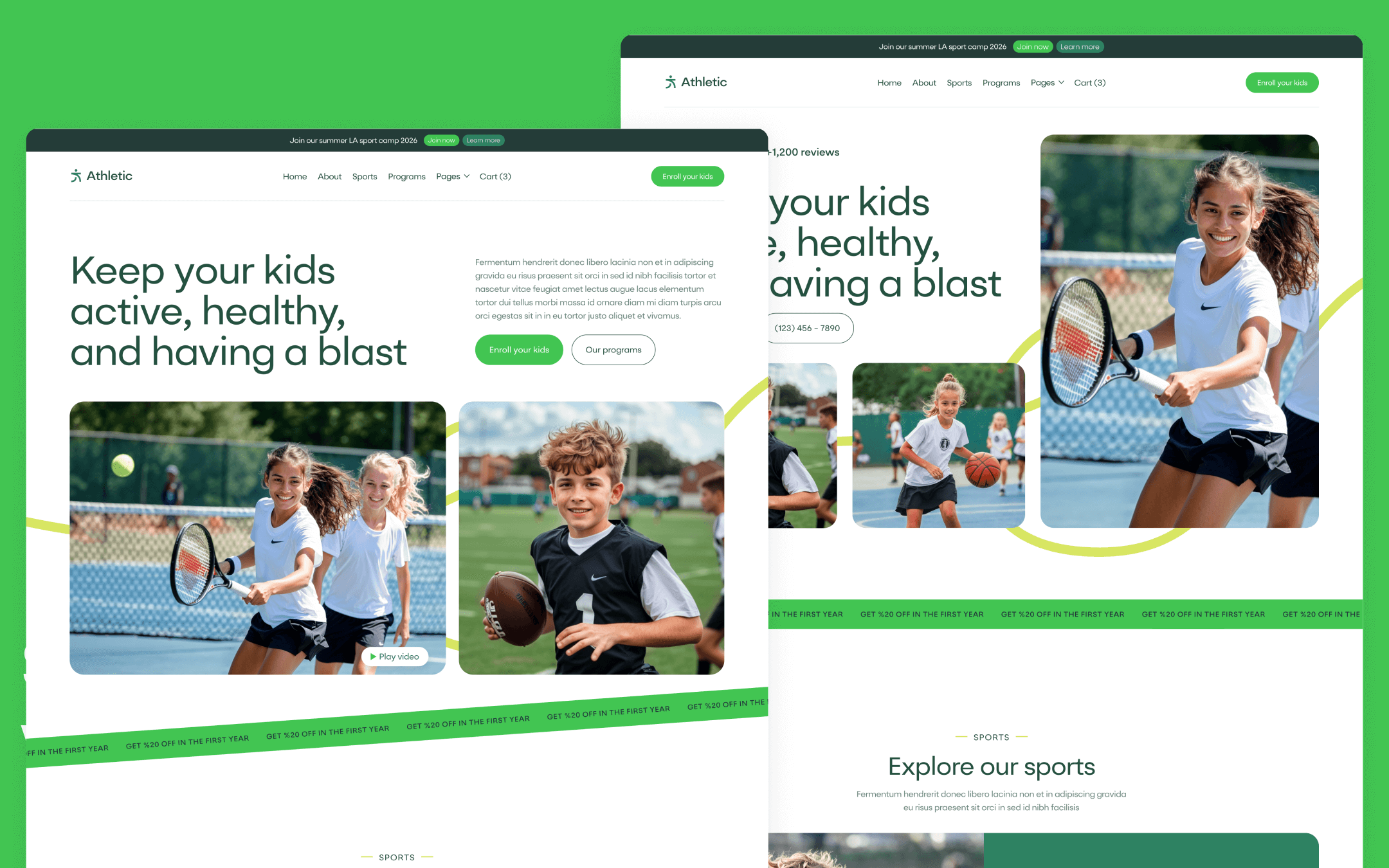 Athletic Template para Webflow