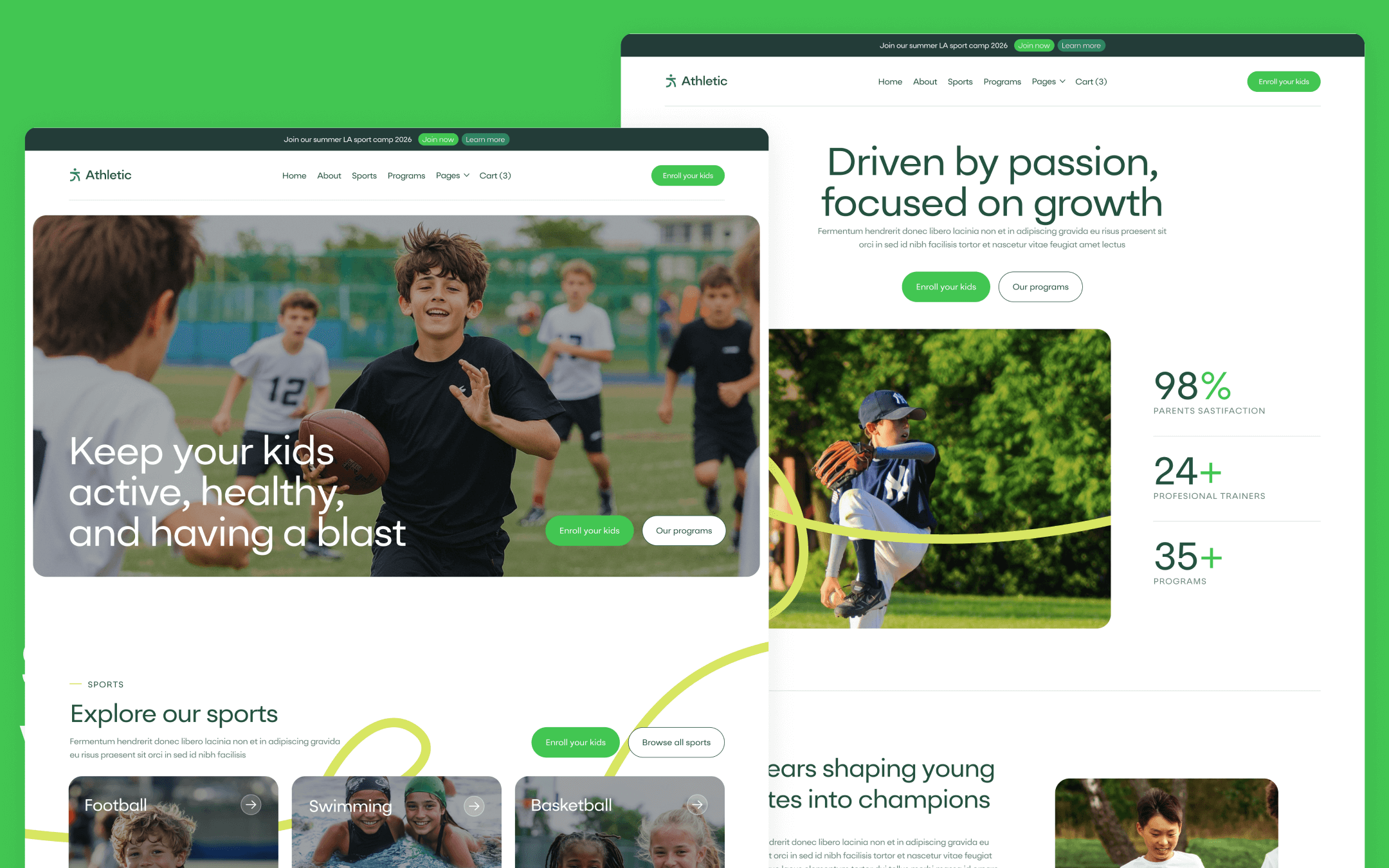 Athletic Template para Webflow