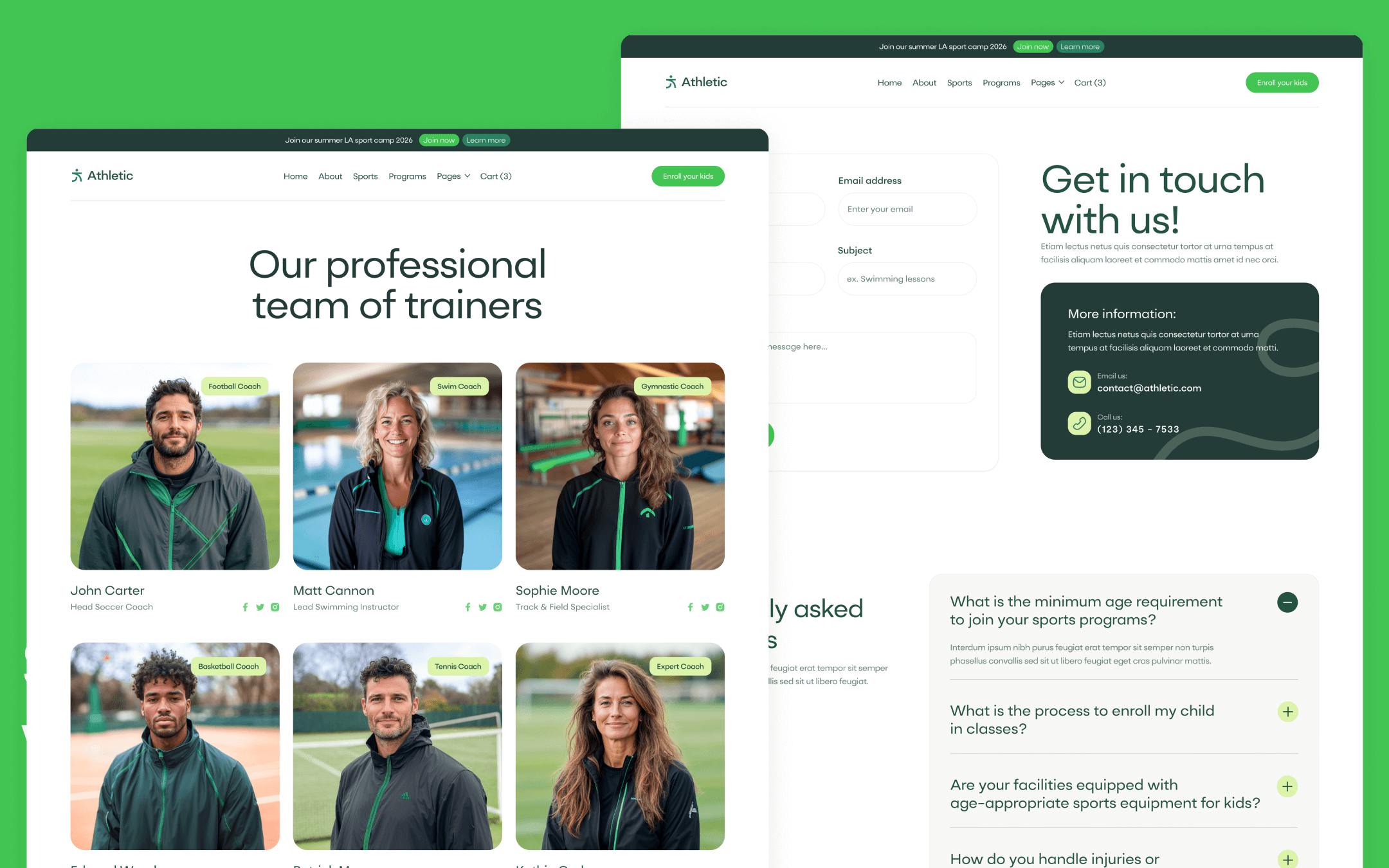 Athletic Template para Webflow