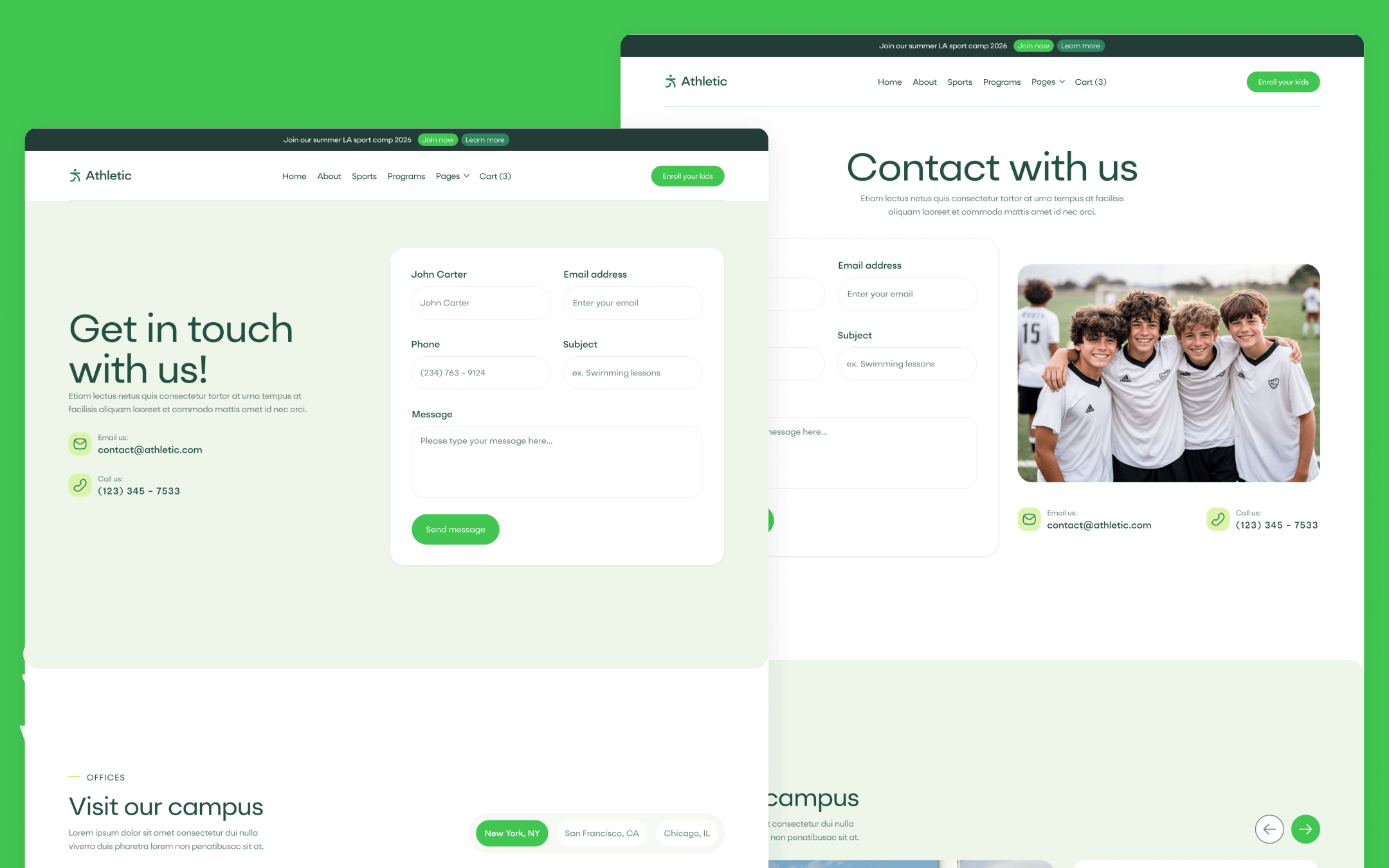 Athletic Template para Webflow