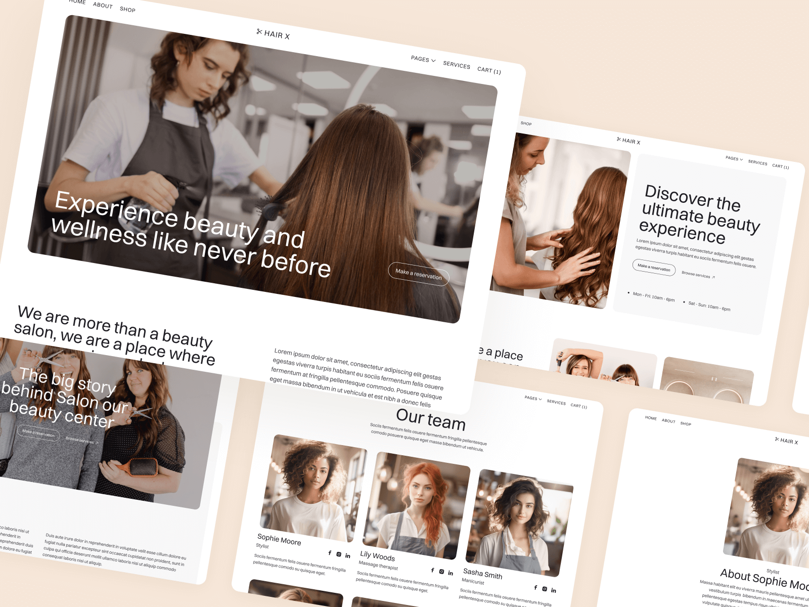 Plantilla para Webflow de Estética