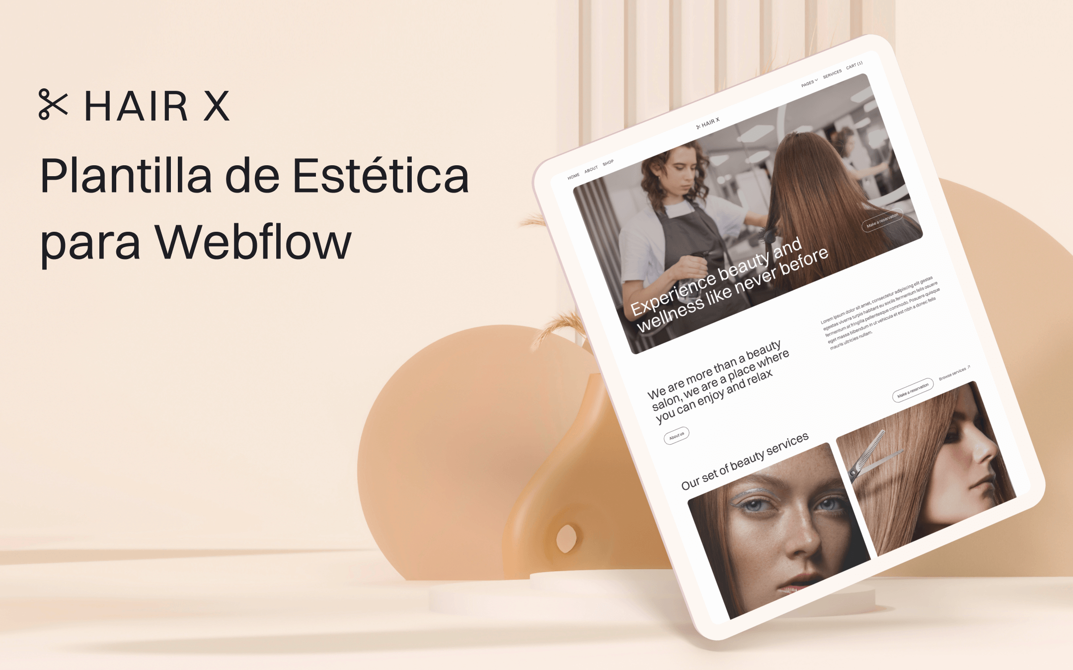 Plantilla de Estética para Webflow