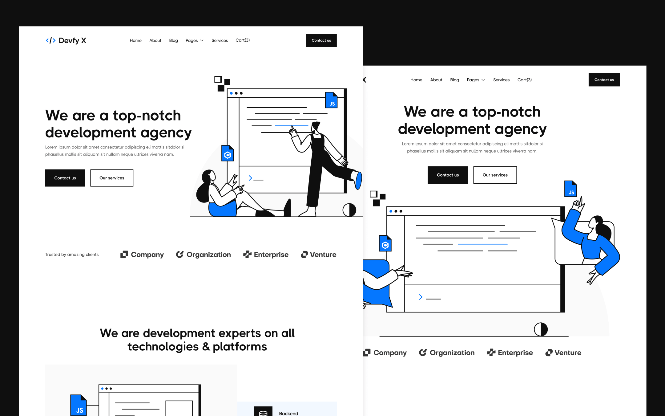 Devfy X Template para Webflow
