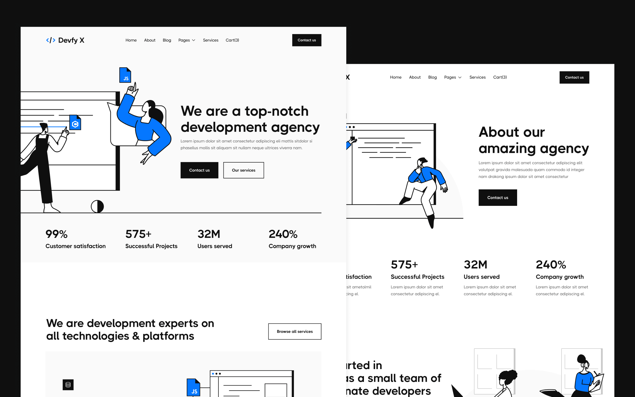 Devfy X Template para Webflow
