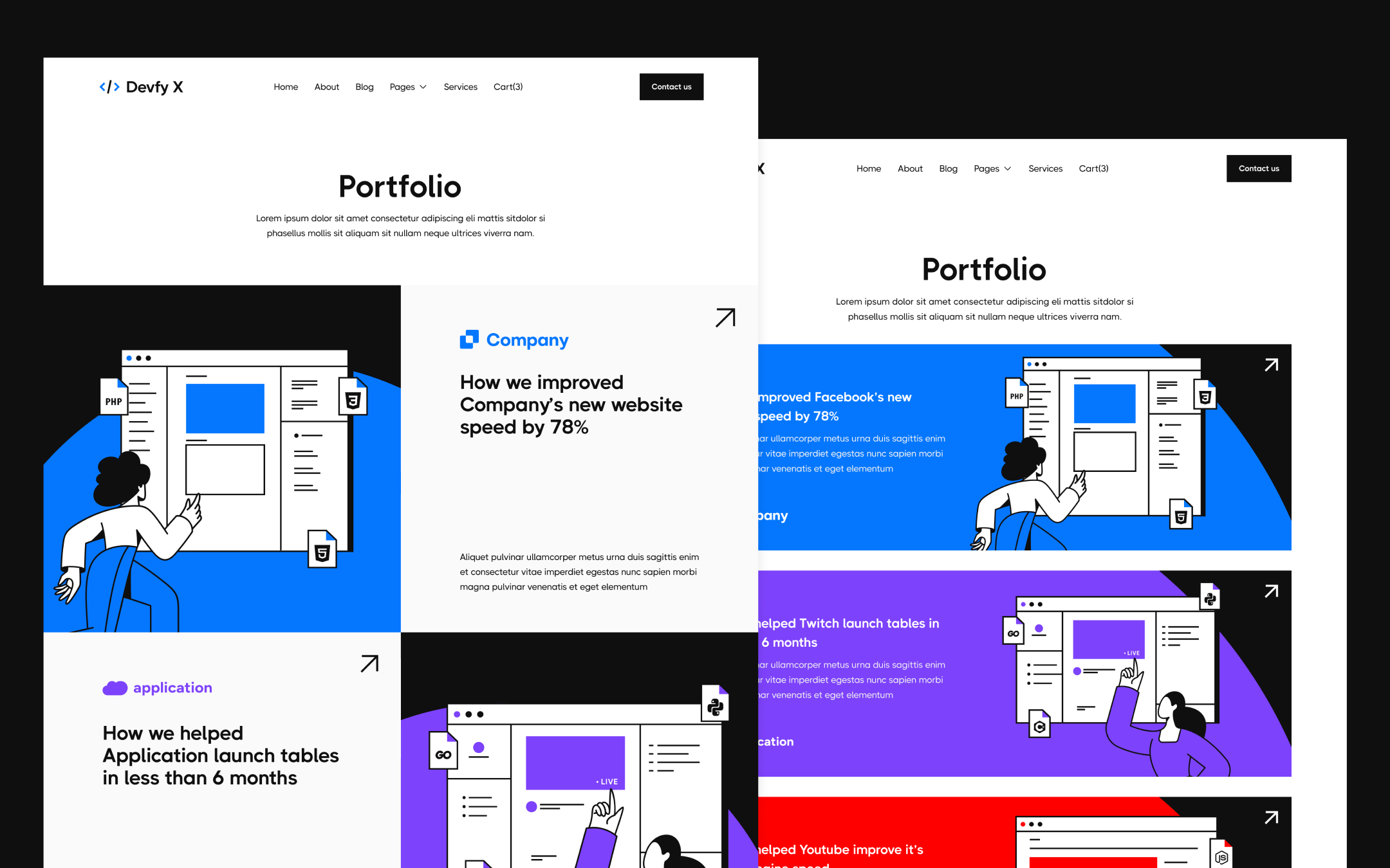 Devfy X Template para Webflow