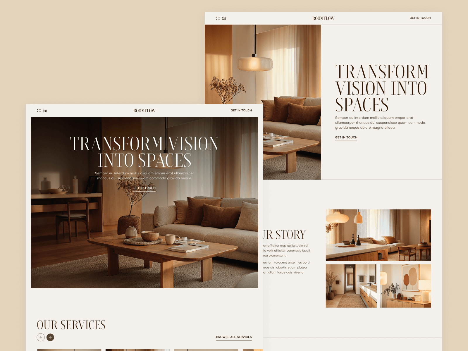 Plantilla de Estudio de Diseño de Interiores para Webflow