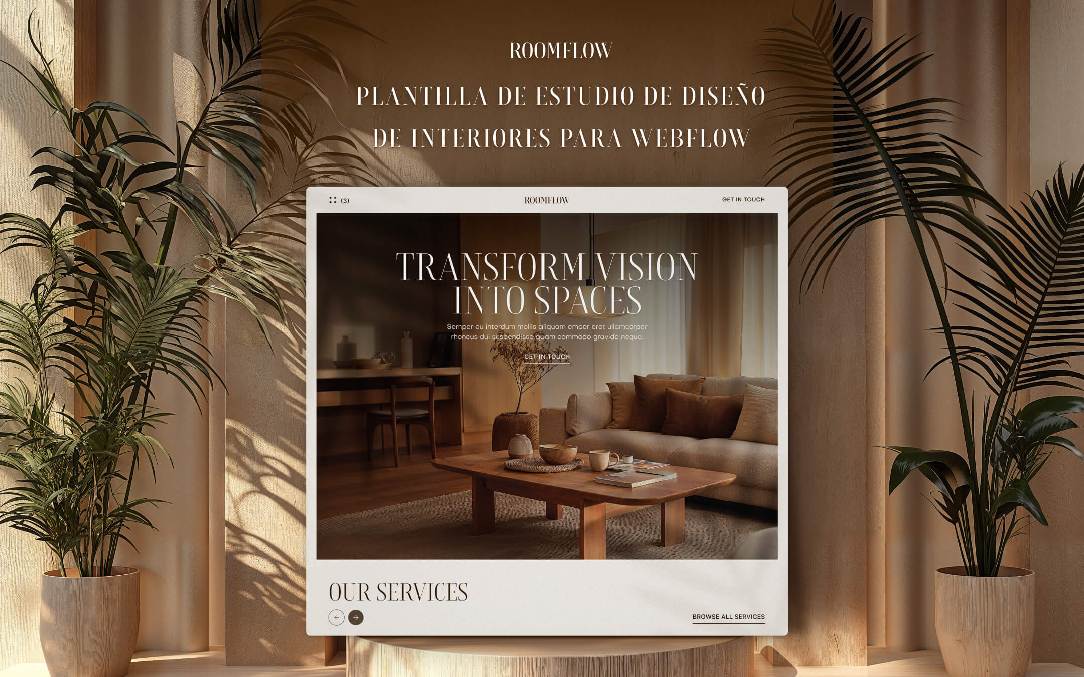 Plantilla de Estudio de Diseño de Interiores para Webflow