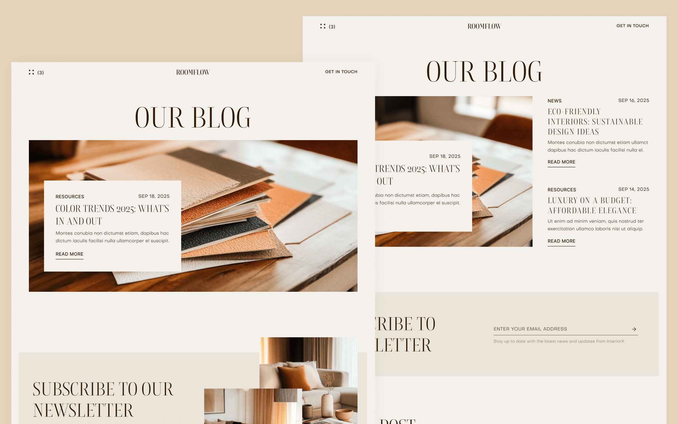 RoomFlow Template para Webflow