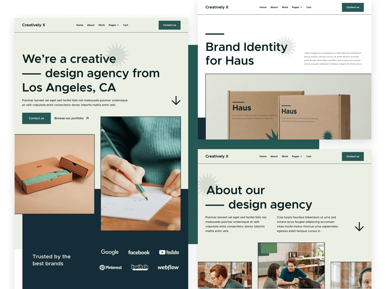 Plantilla de Estudio de Diseño para Webflow