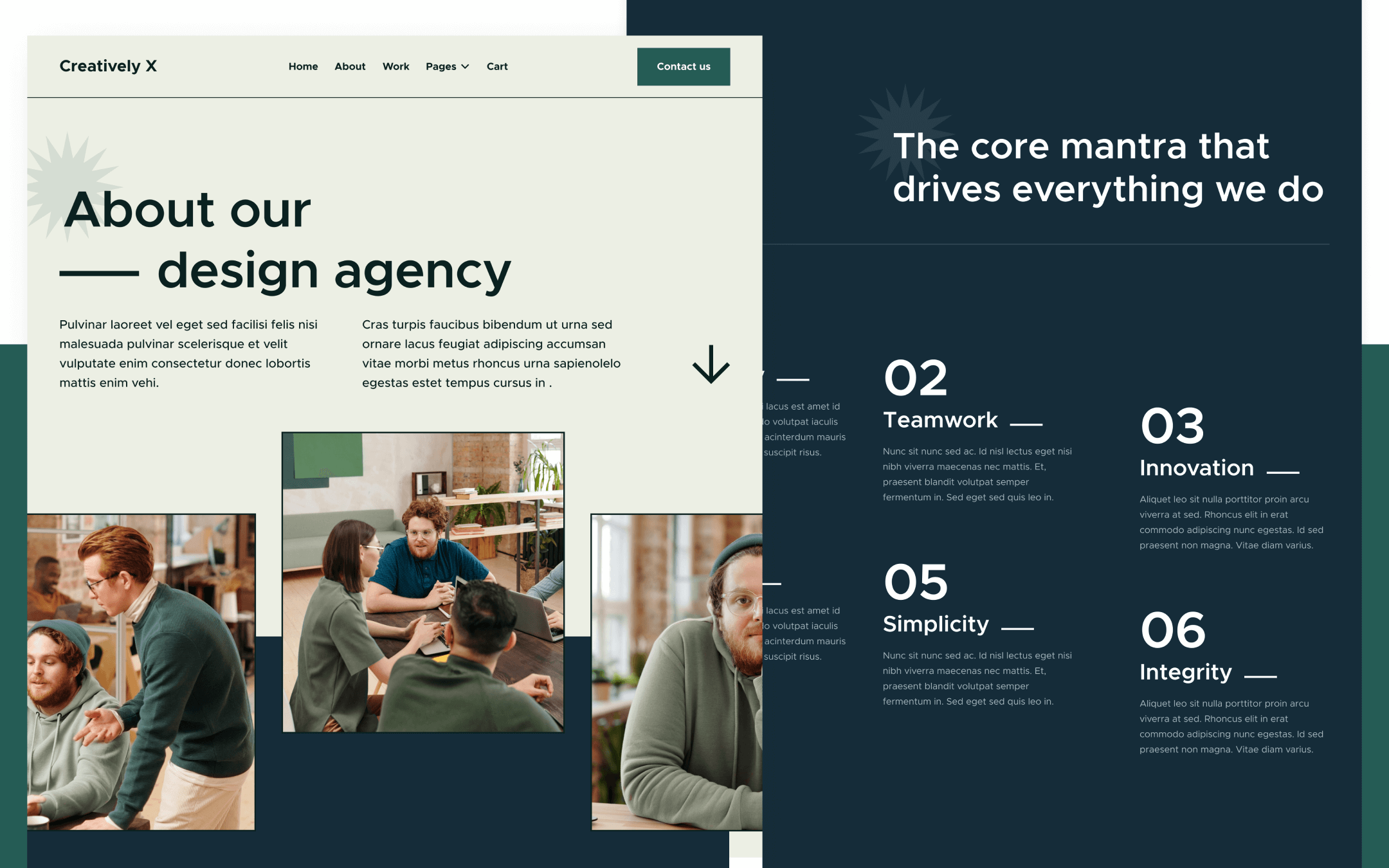 Creatively X Template para Webflow