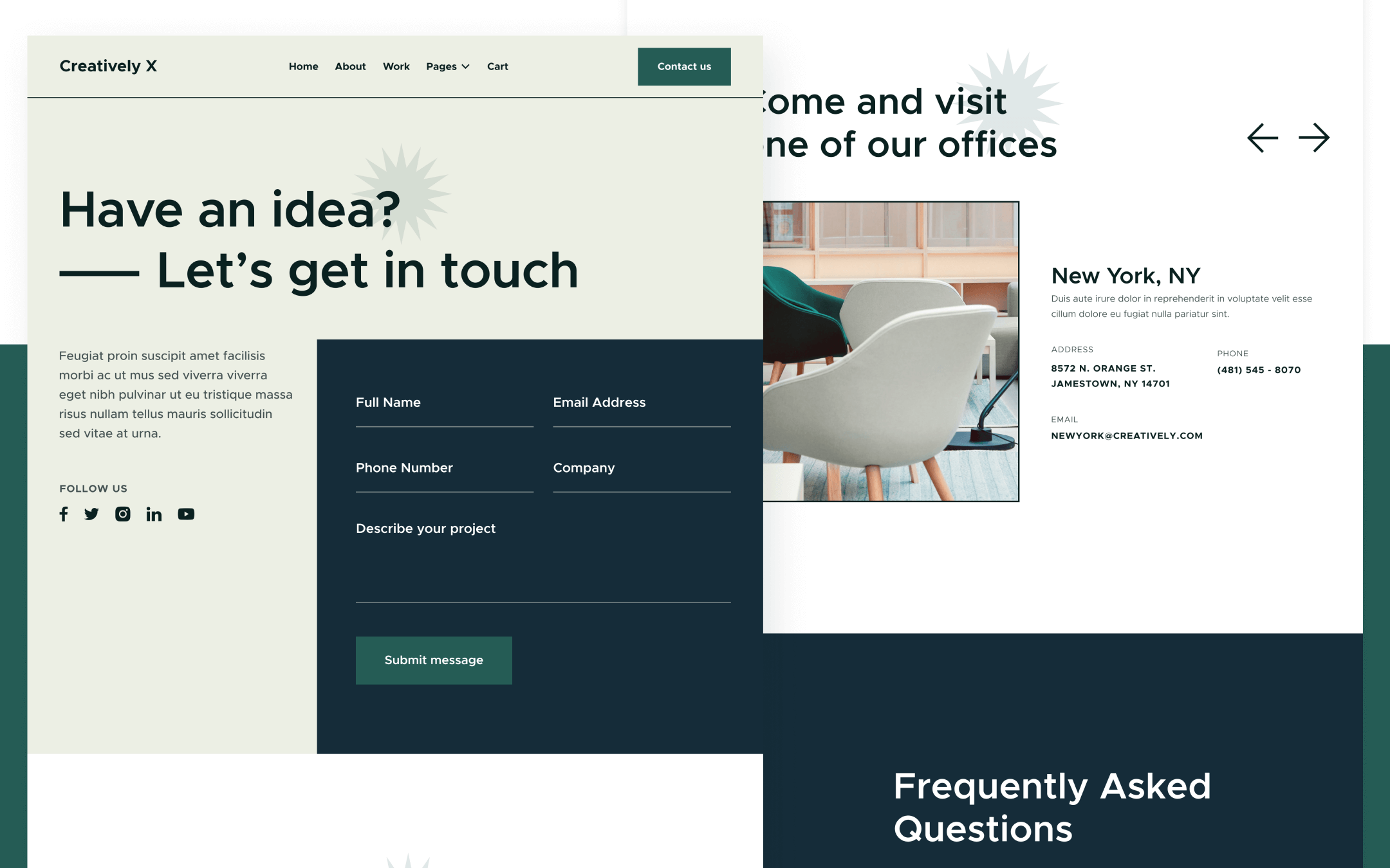 Creatively X Template para Webflow