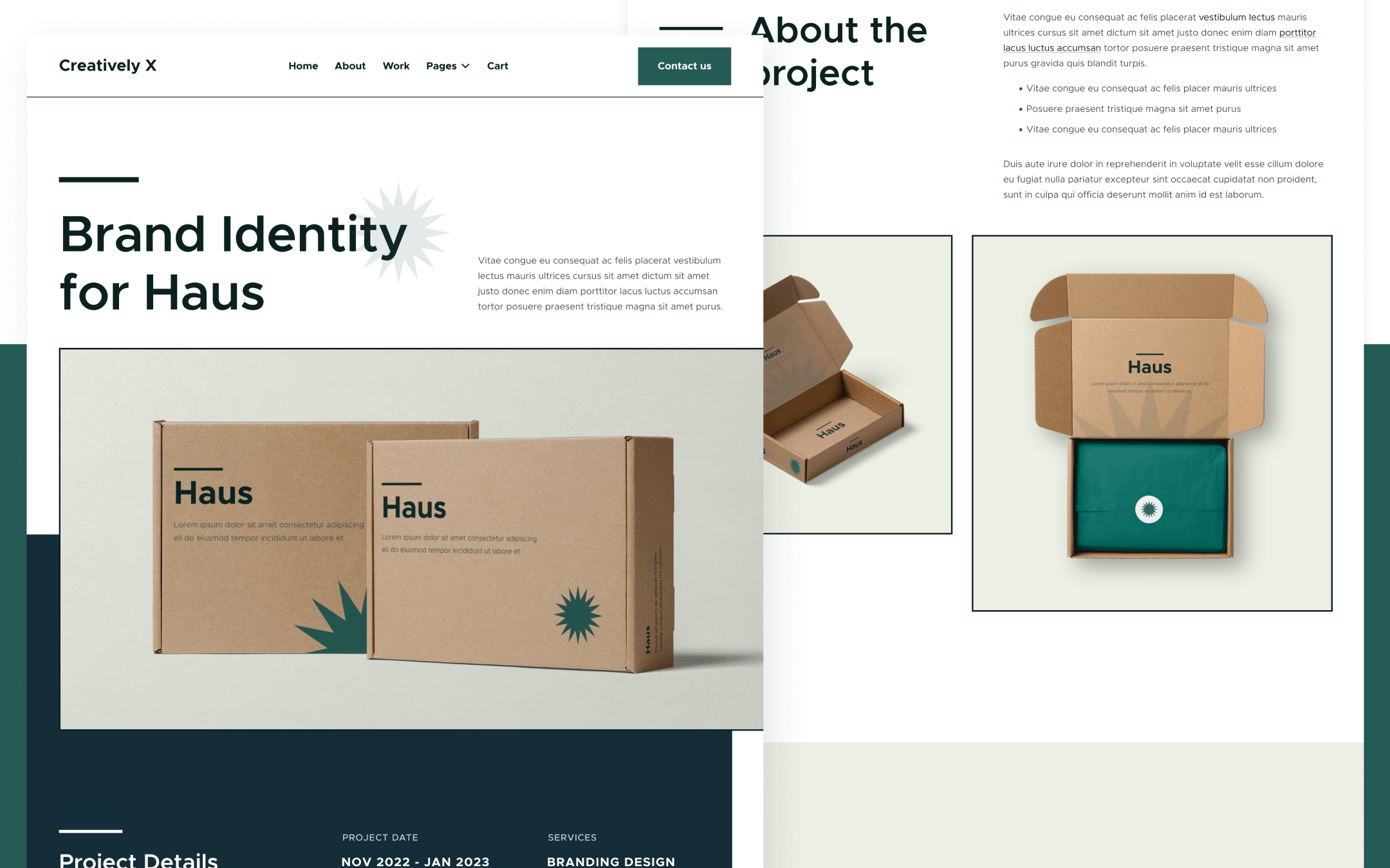 Creatively X Template para Webflow
