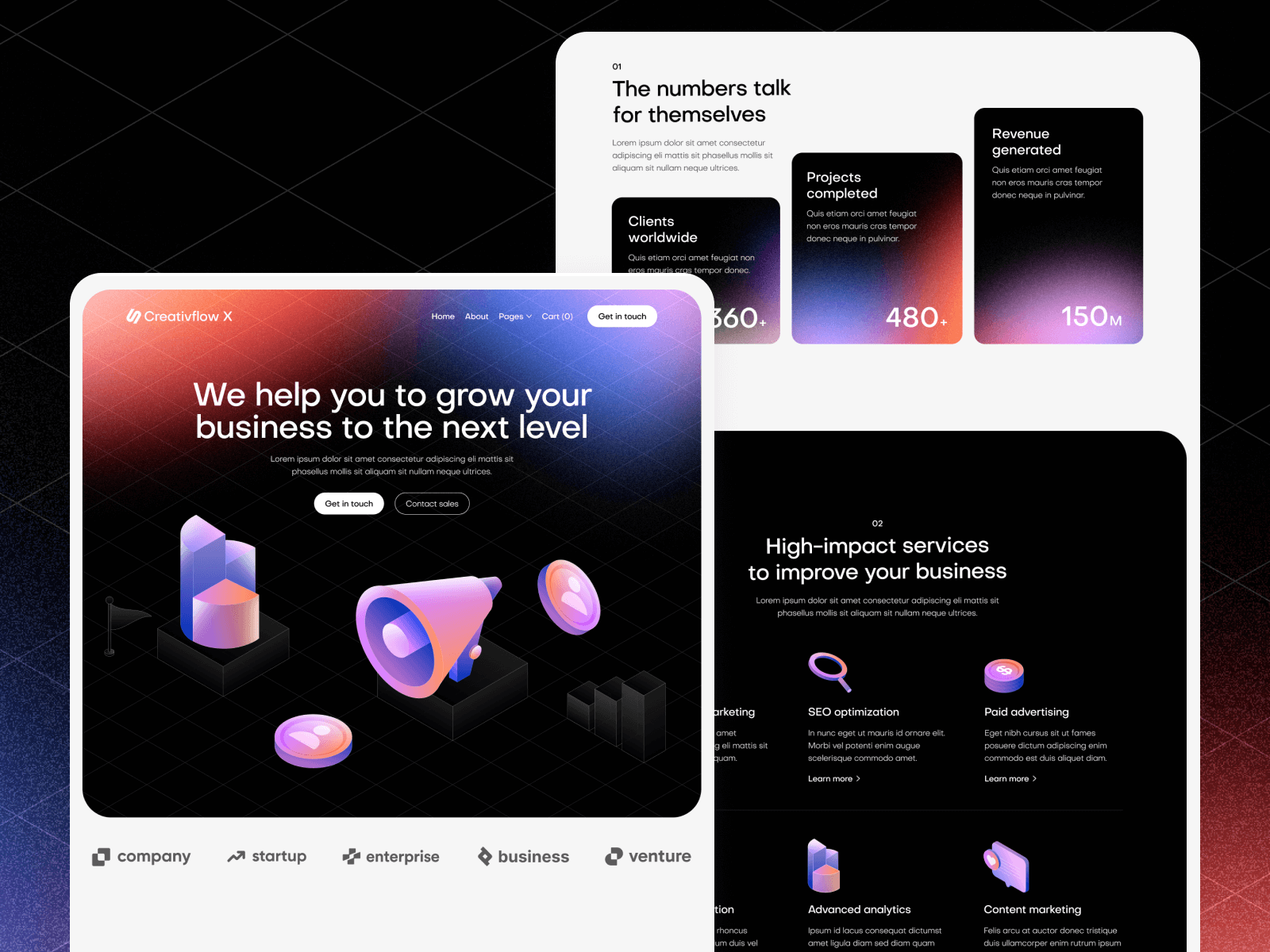 Template de Agencia de Marketing para Webflow