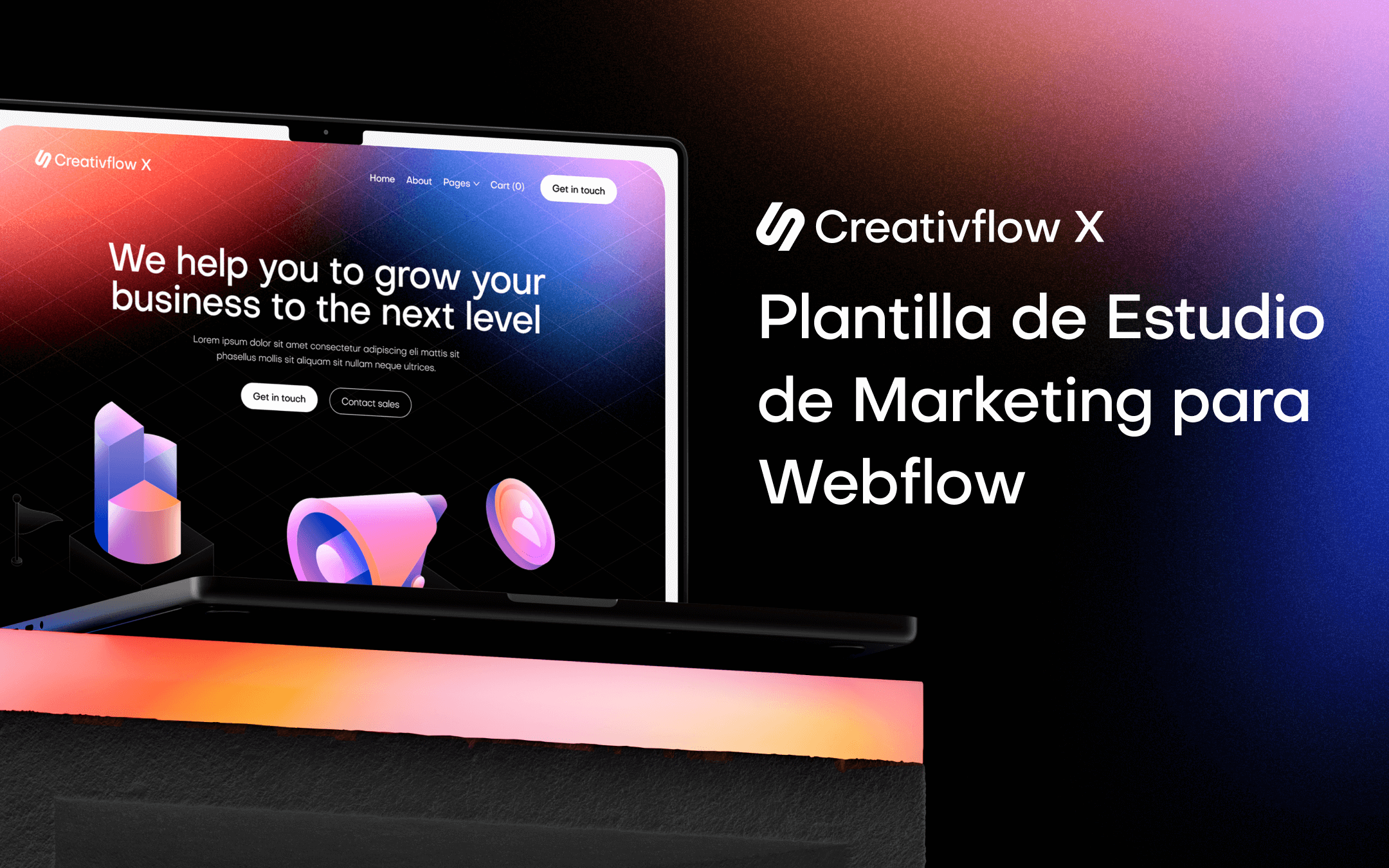 Plantilla de Estudio de Marketing para Webflow