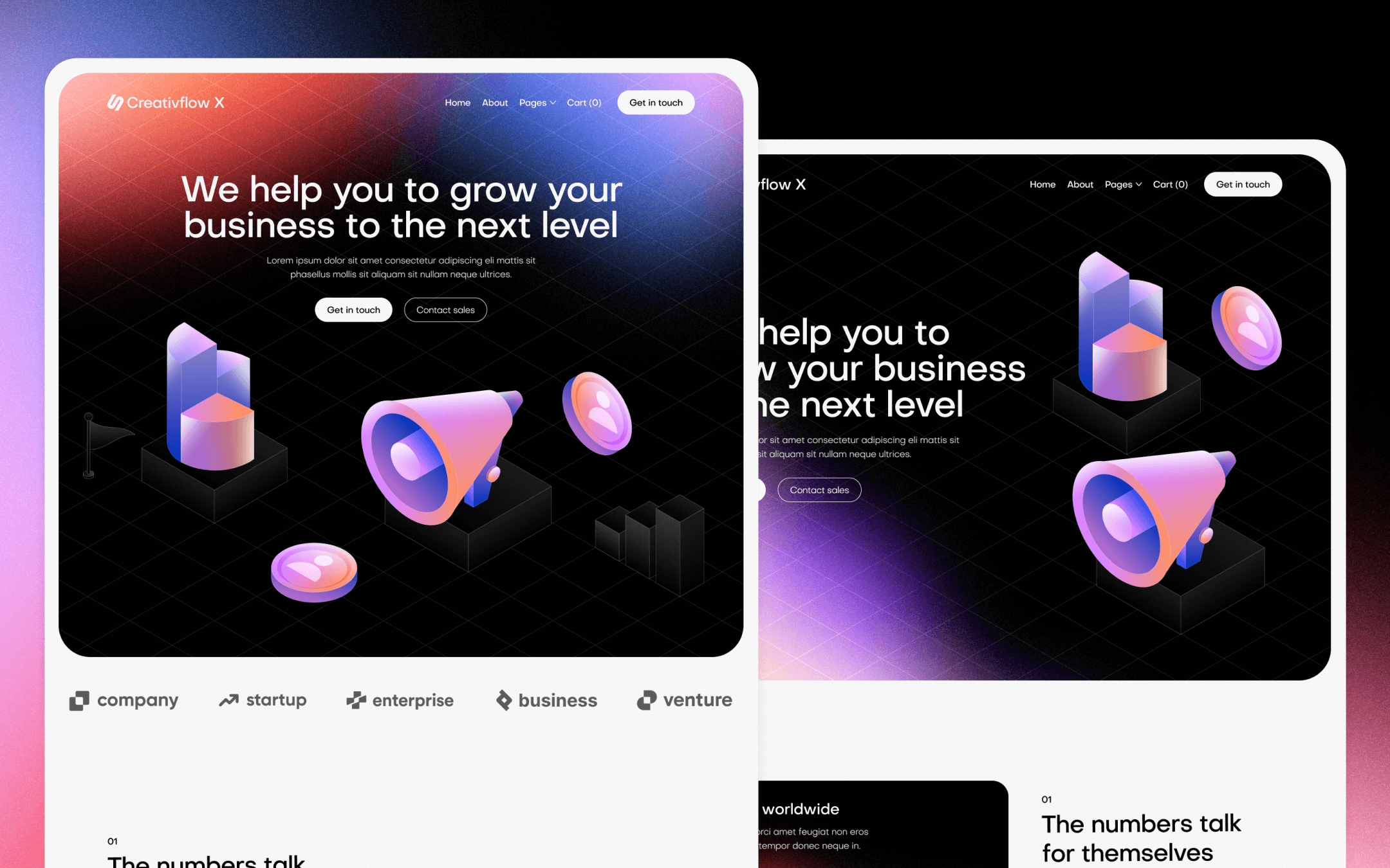 Creativflow X Template para Webflow