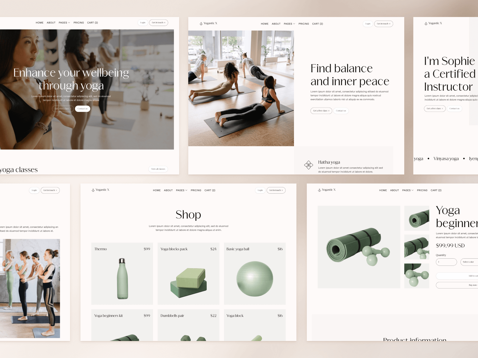 Plantilla para Webflow de Estudio de Yoga