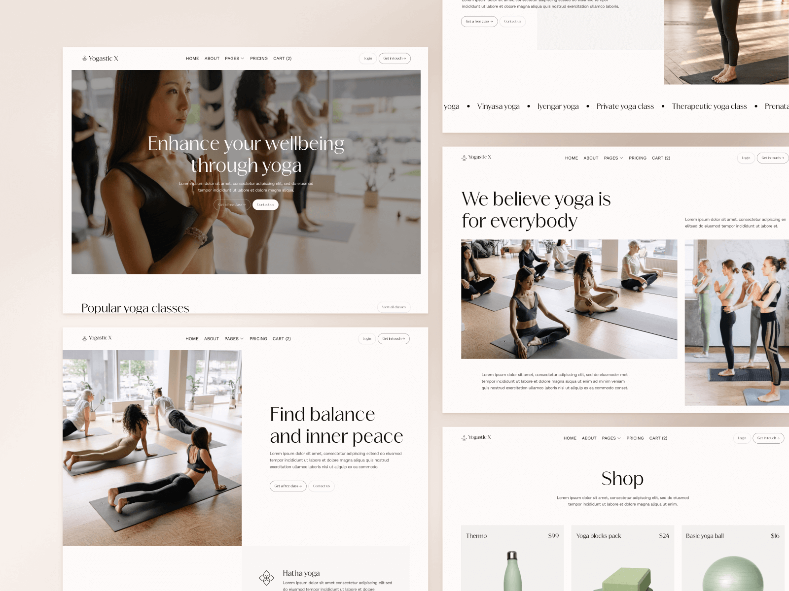 Plantilla de Yoga para Sitio Web en Webflow