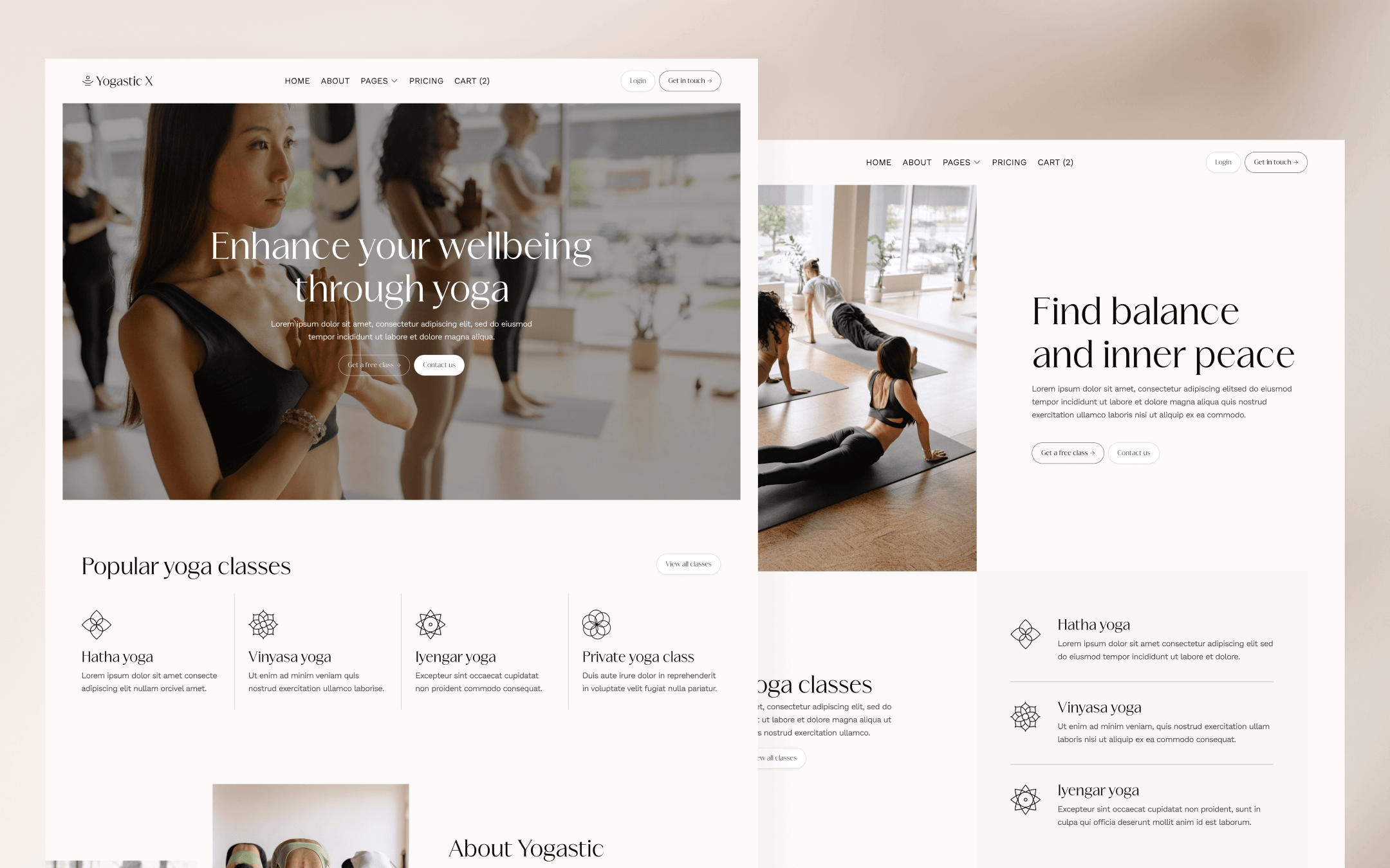 Yogastic X Template para Webflow