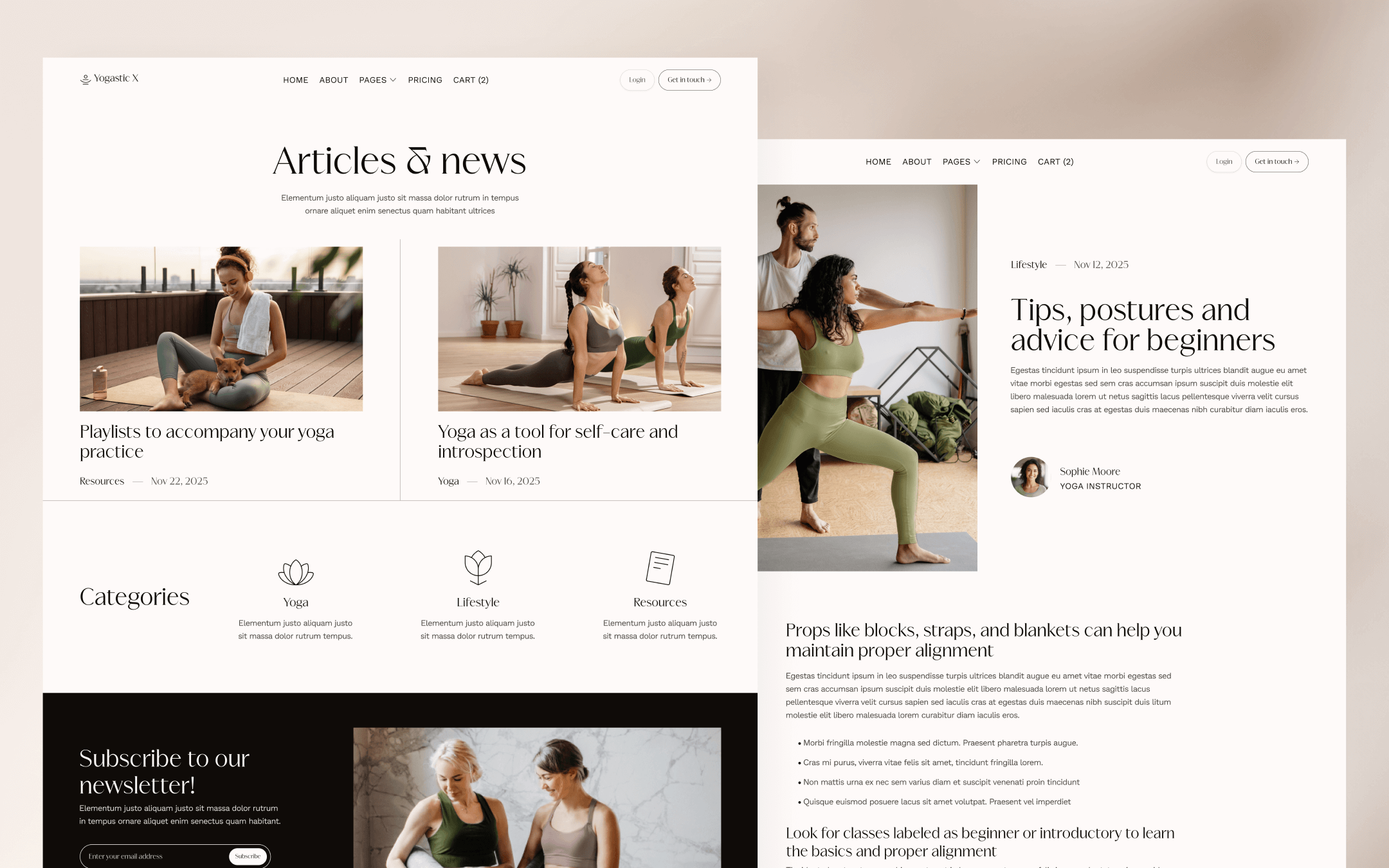 Yogastic X Template para Webflow