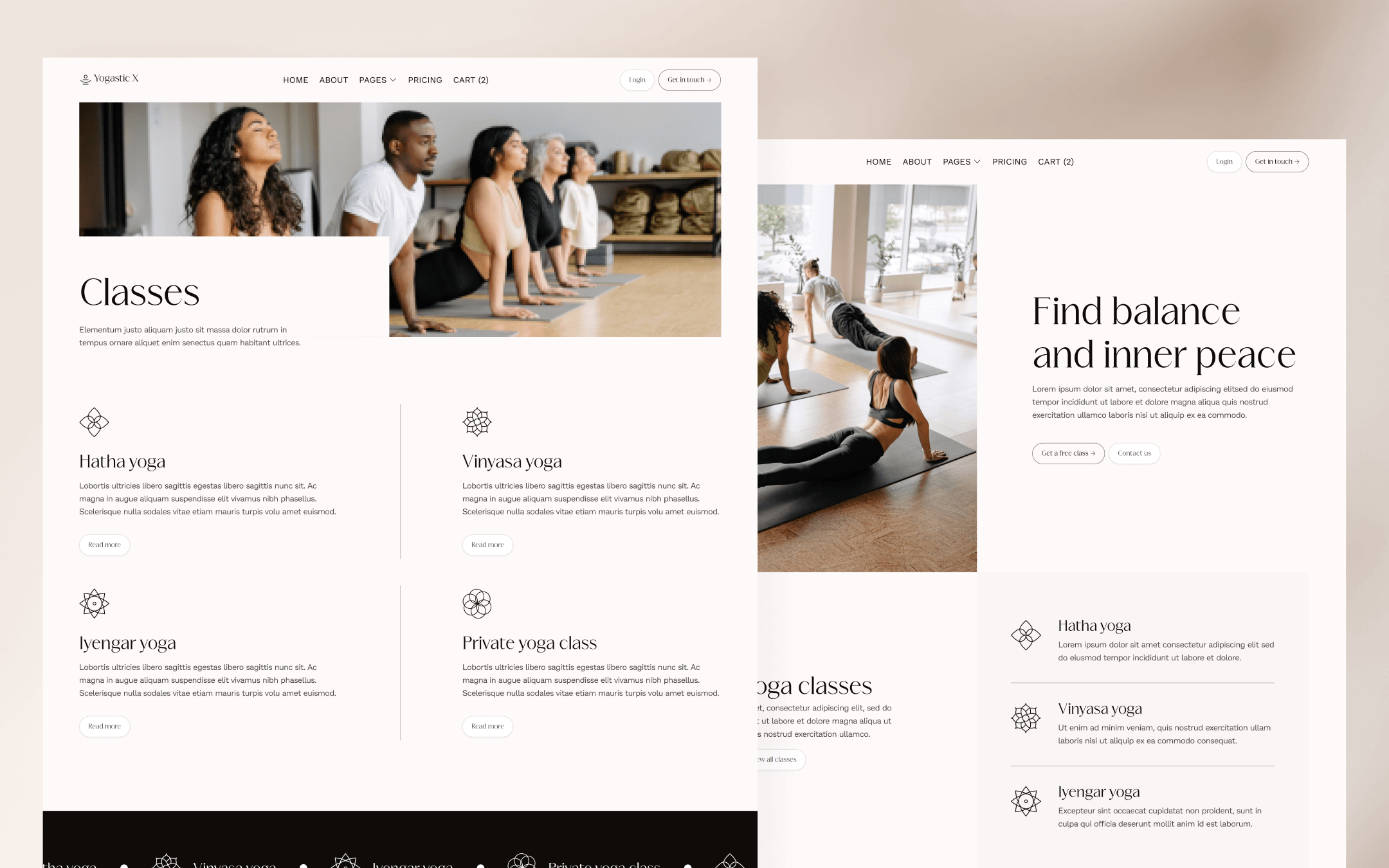 Yogastic X Template para Webflow