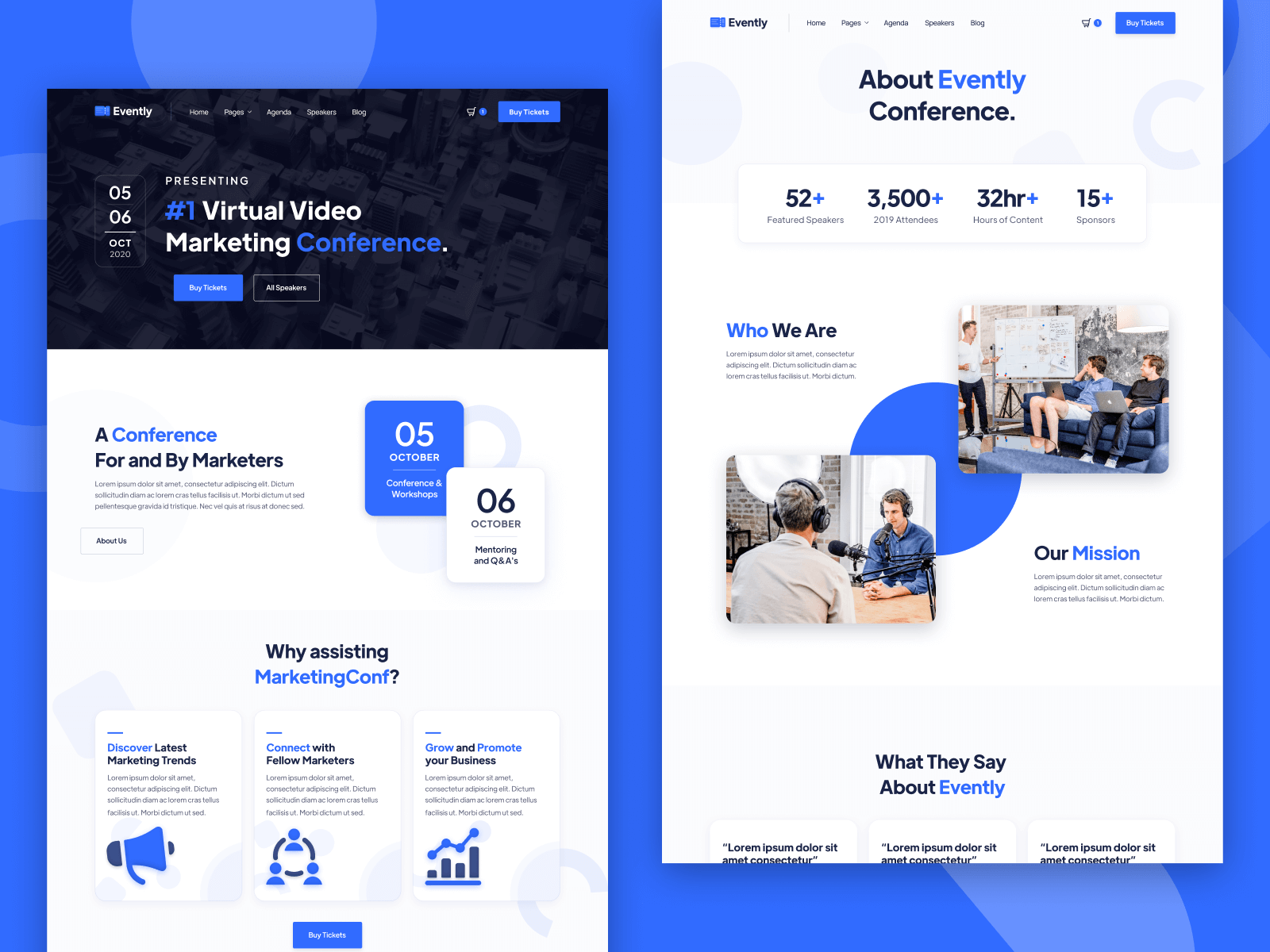 Plantilla de Evento para Webflow
