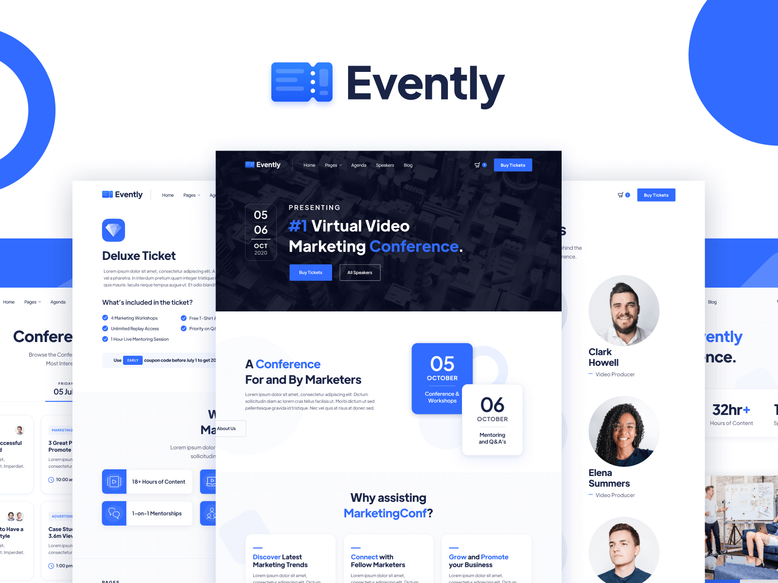 Plantilla de Evento para Webflow
