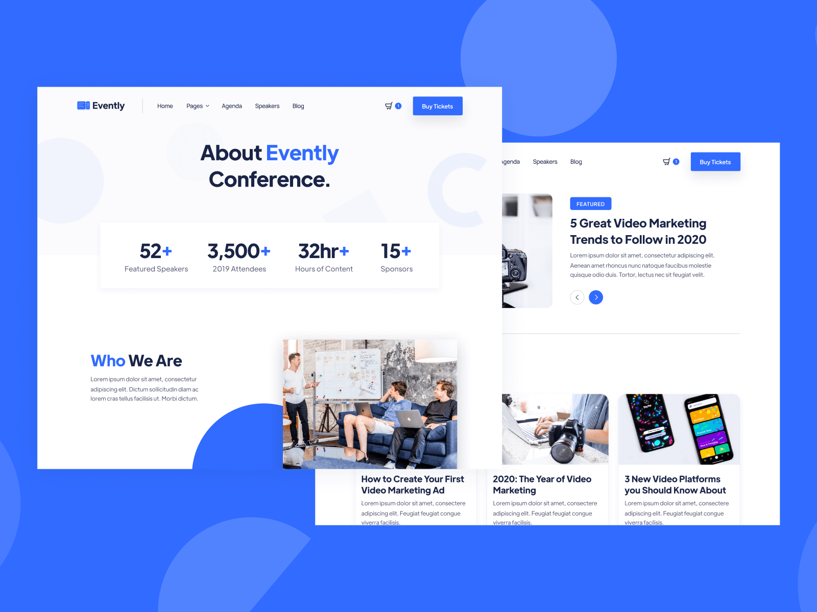 Plantilla para Webflow de Evento