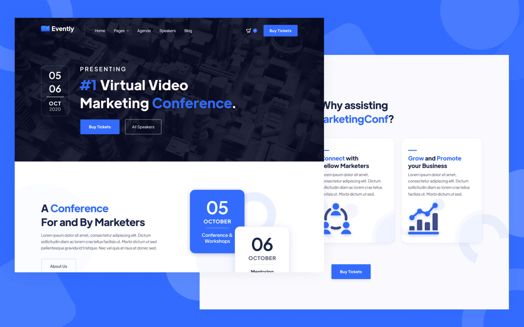 Plantilla de Evento para Webflow