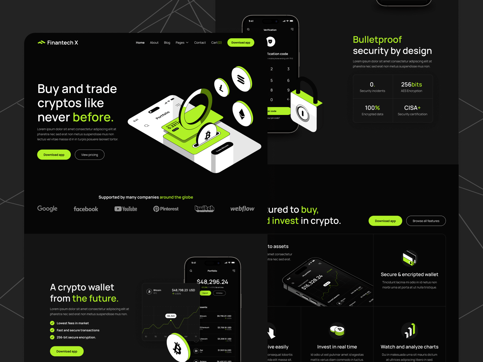 Plantilla de Fintech para Webflow