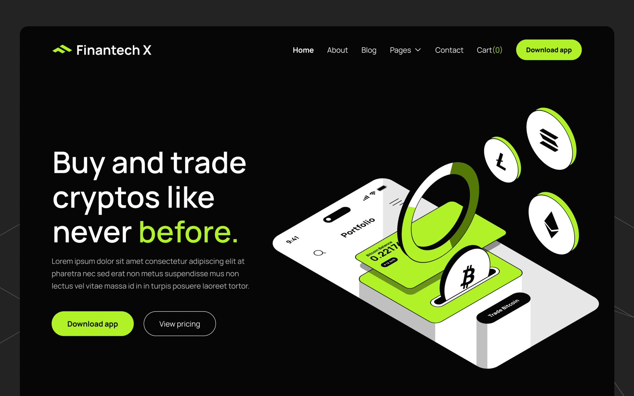 Plantilla de Fintech para Webflow