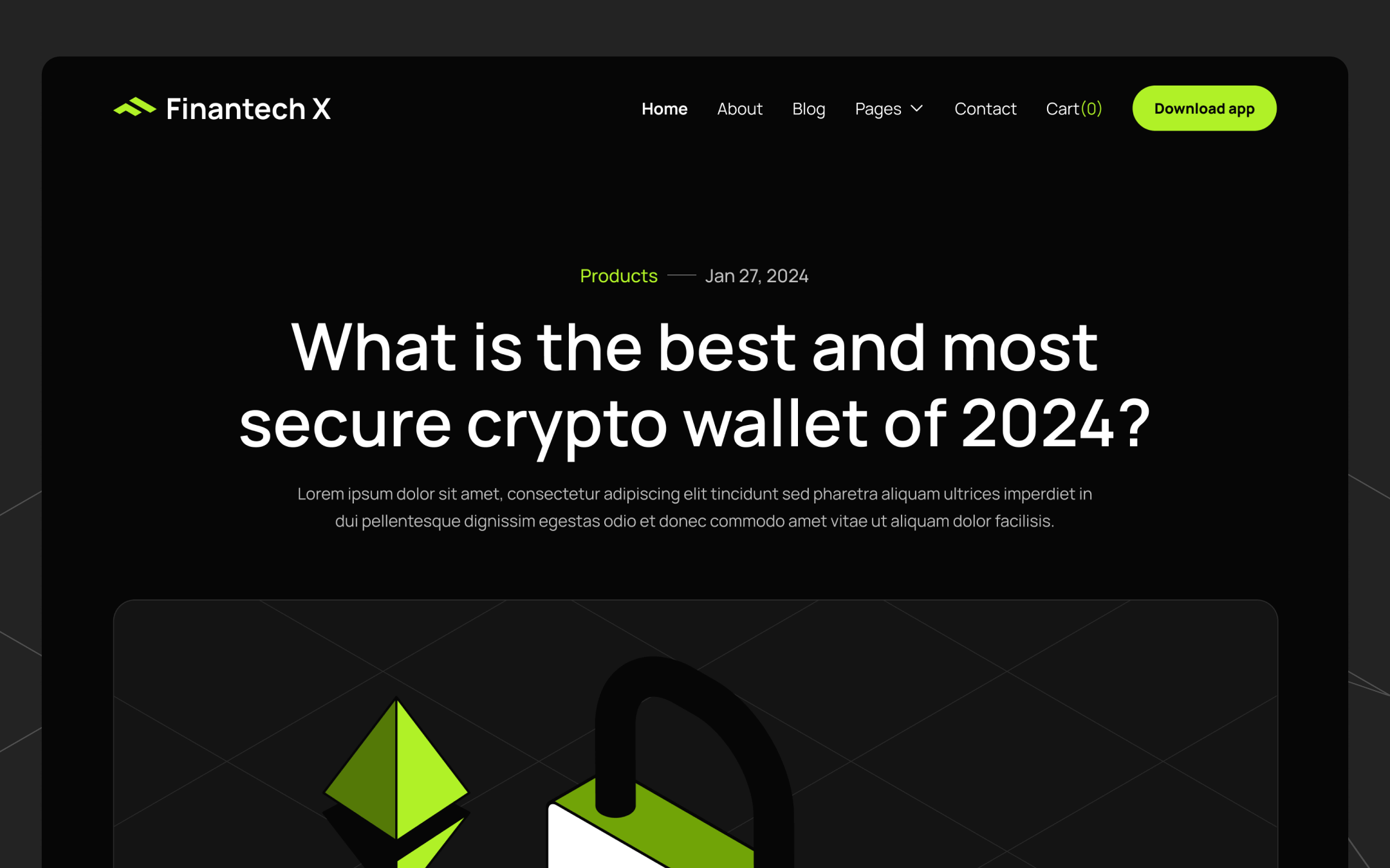 Finantech X Template para Webflow