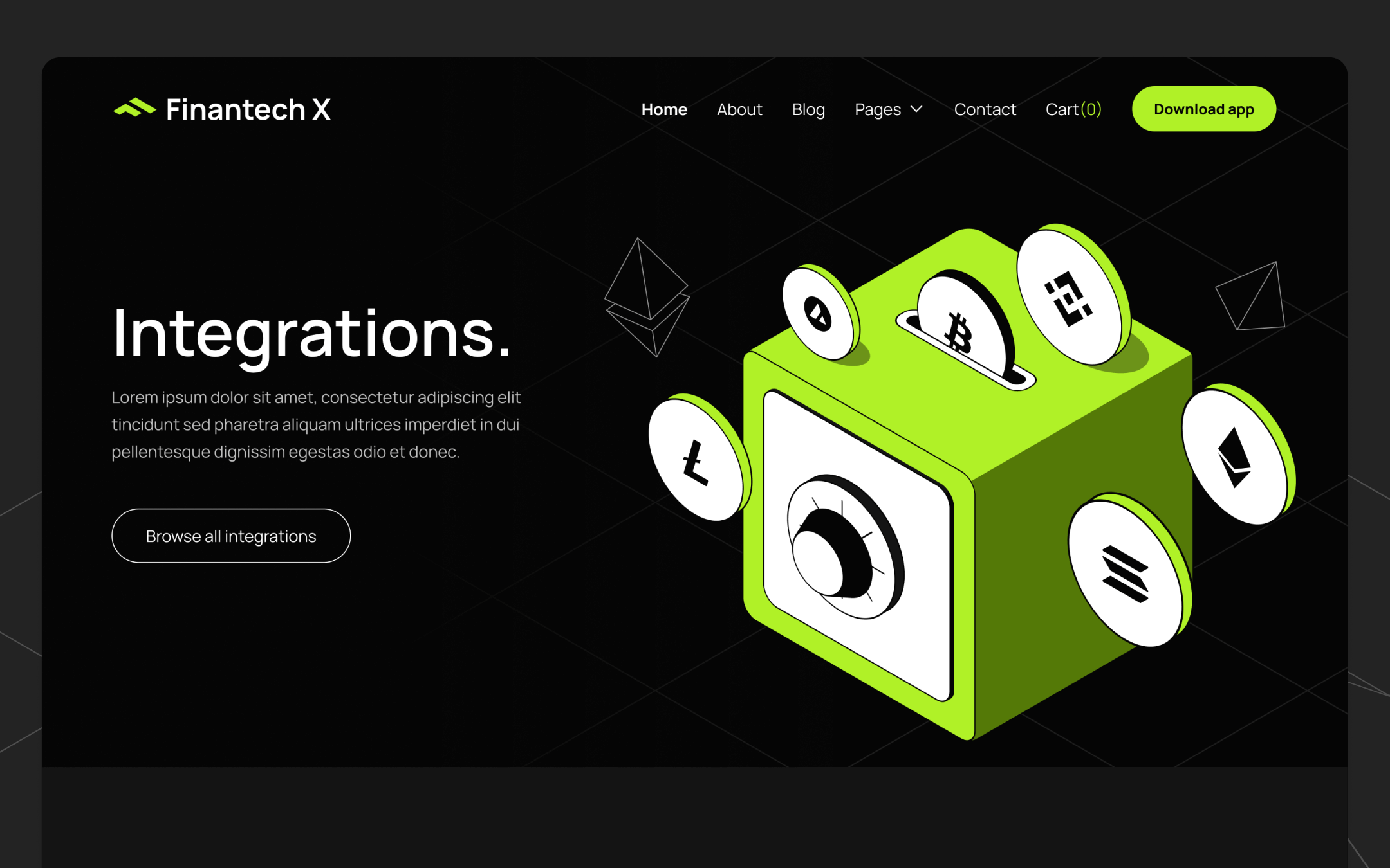 Finantech X Template para Webflow