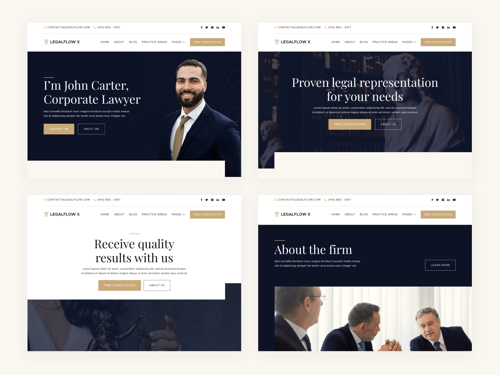 Plantilla para Webflow de Abogados