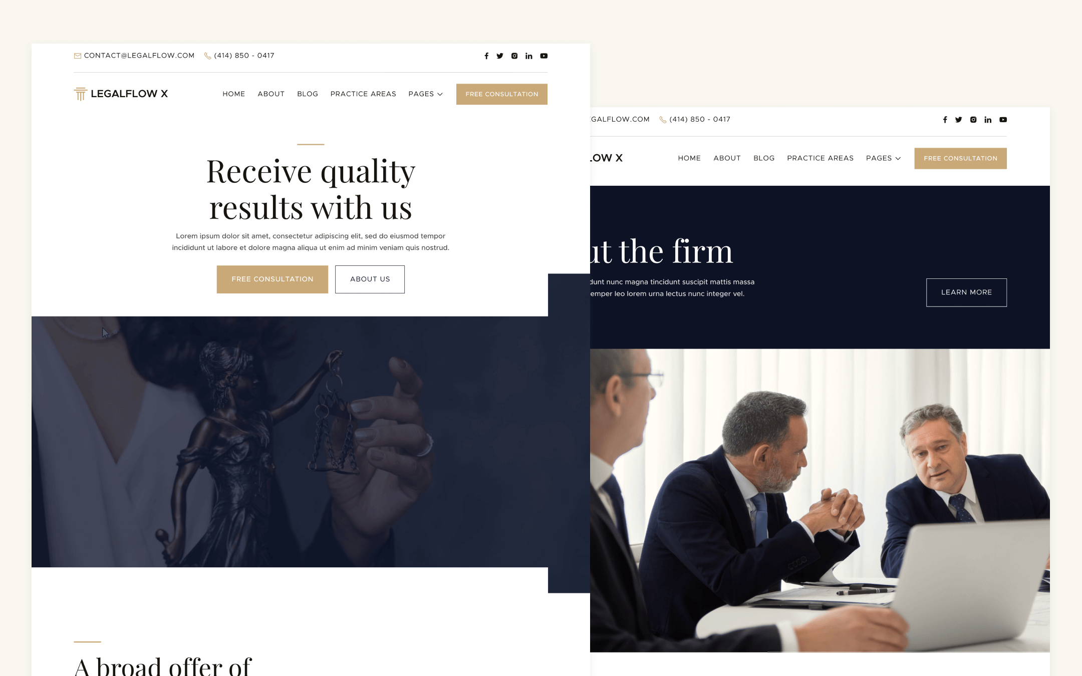 LegalFlow X Template para Webflow