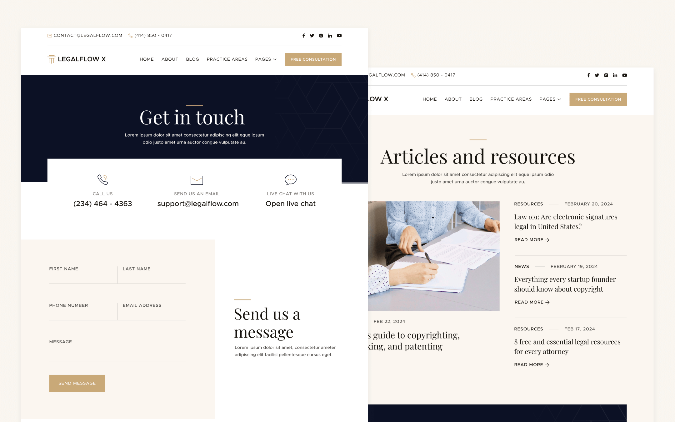 LegalFlow X Template para Webflow