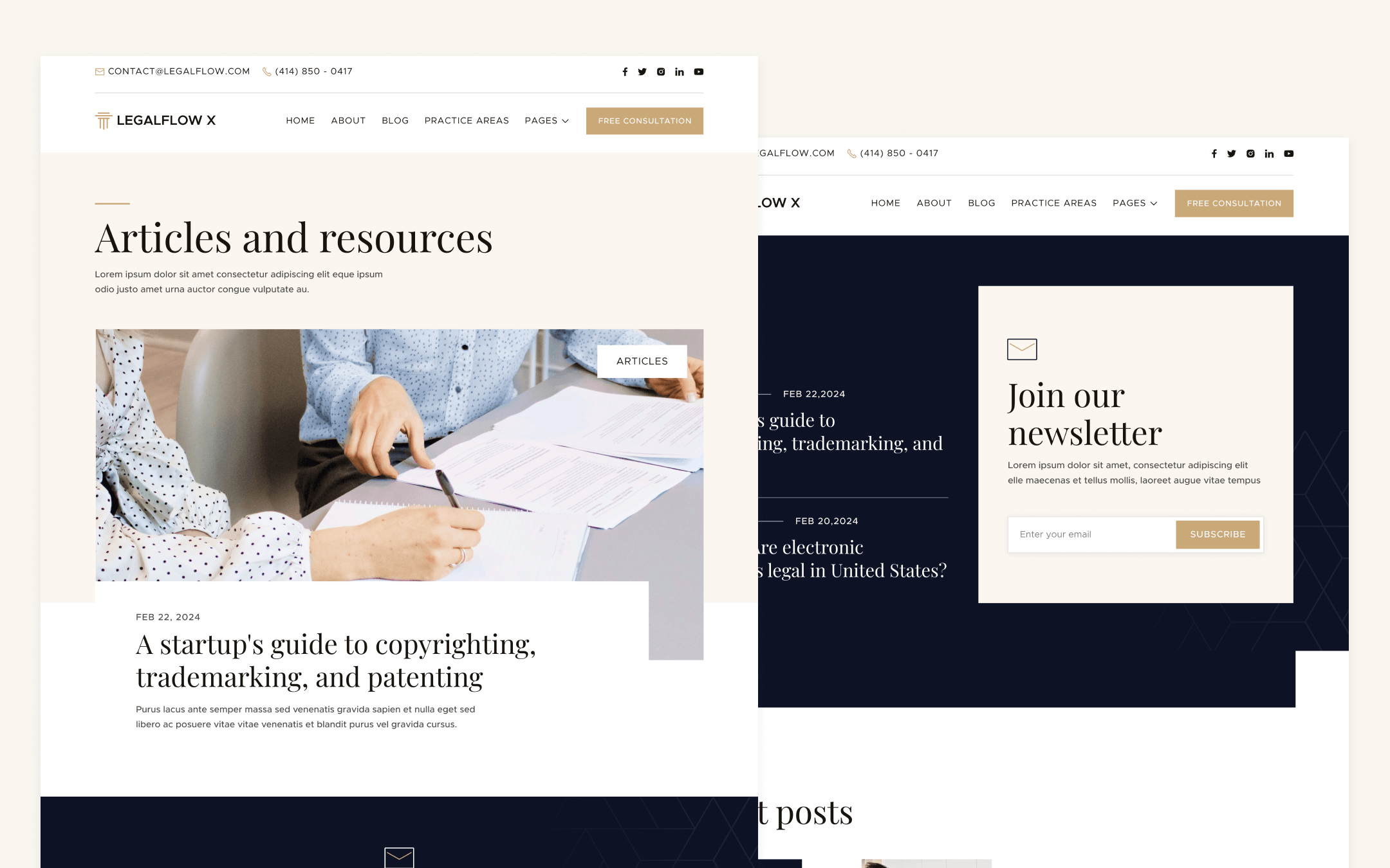 LegalFlow X Template para Webflow