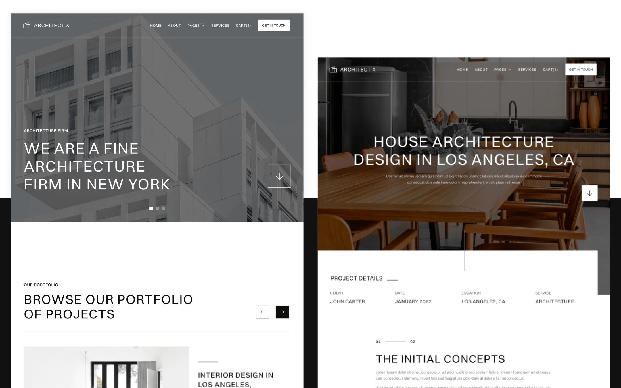 Architect X Template para Webflow