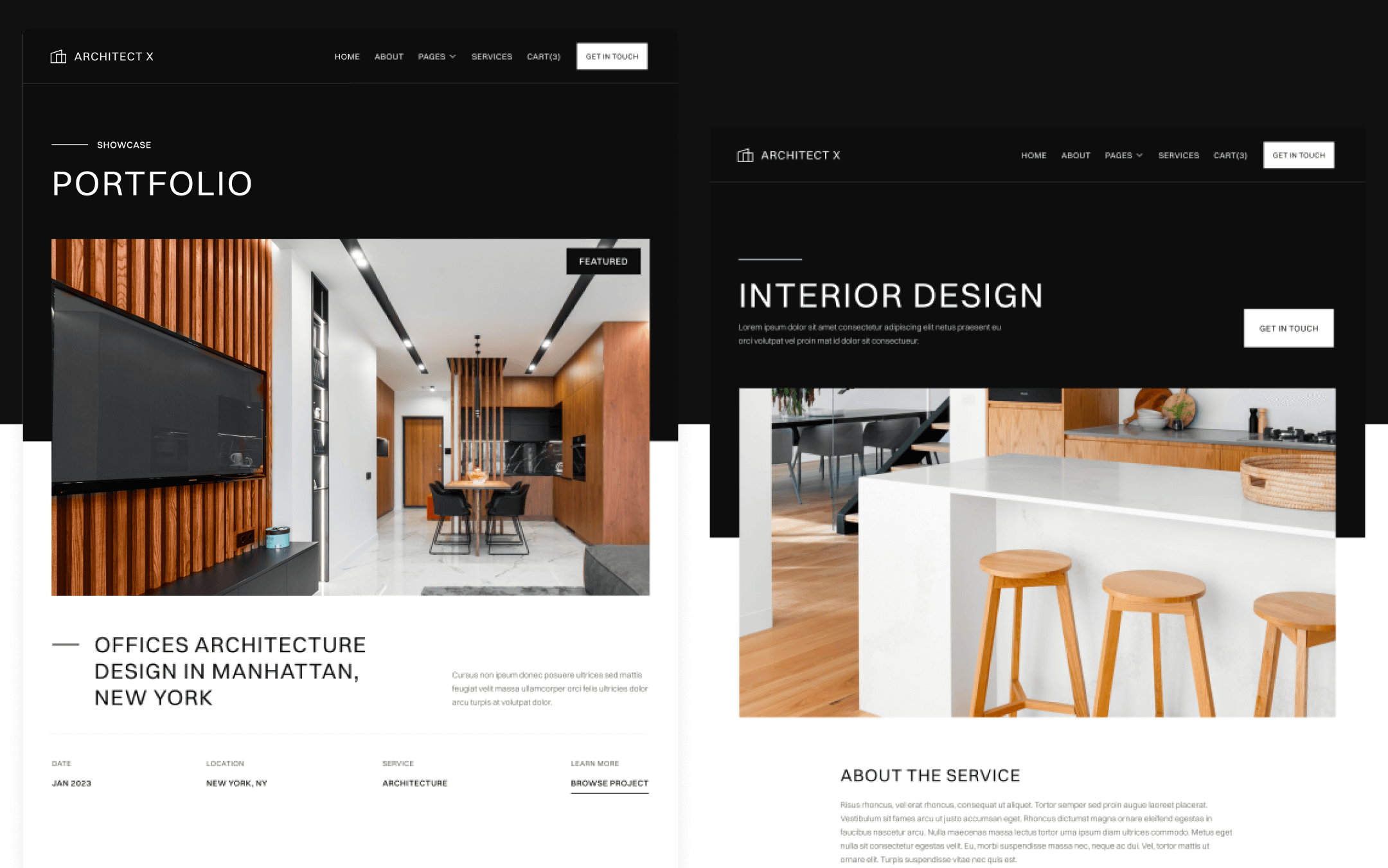 Architect X Template para Webflow