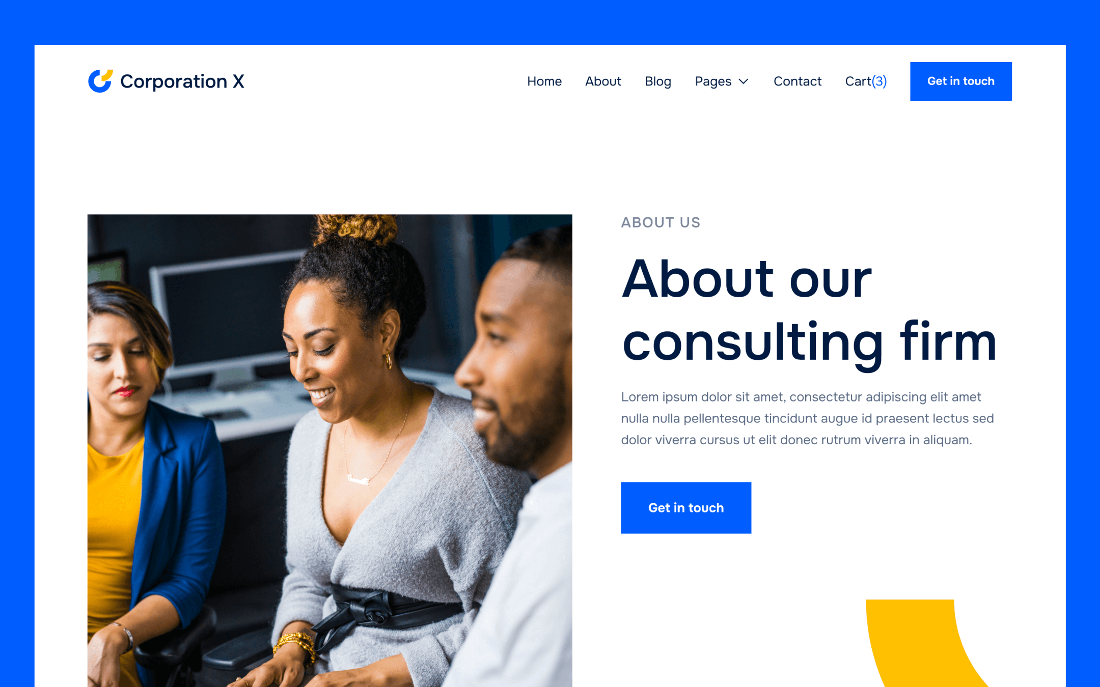 Corporation X Template para Webflow