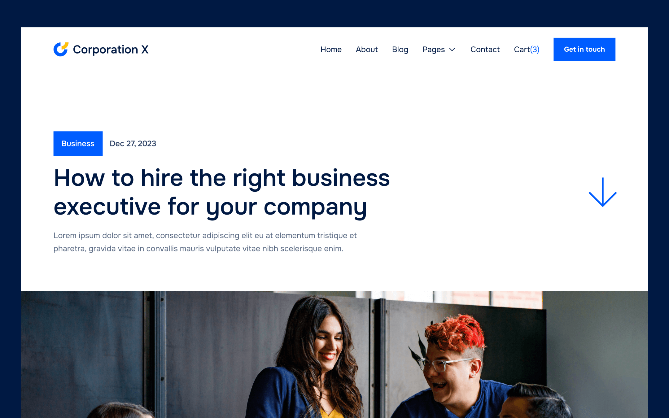 Corporation X Template para Webflow