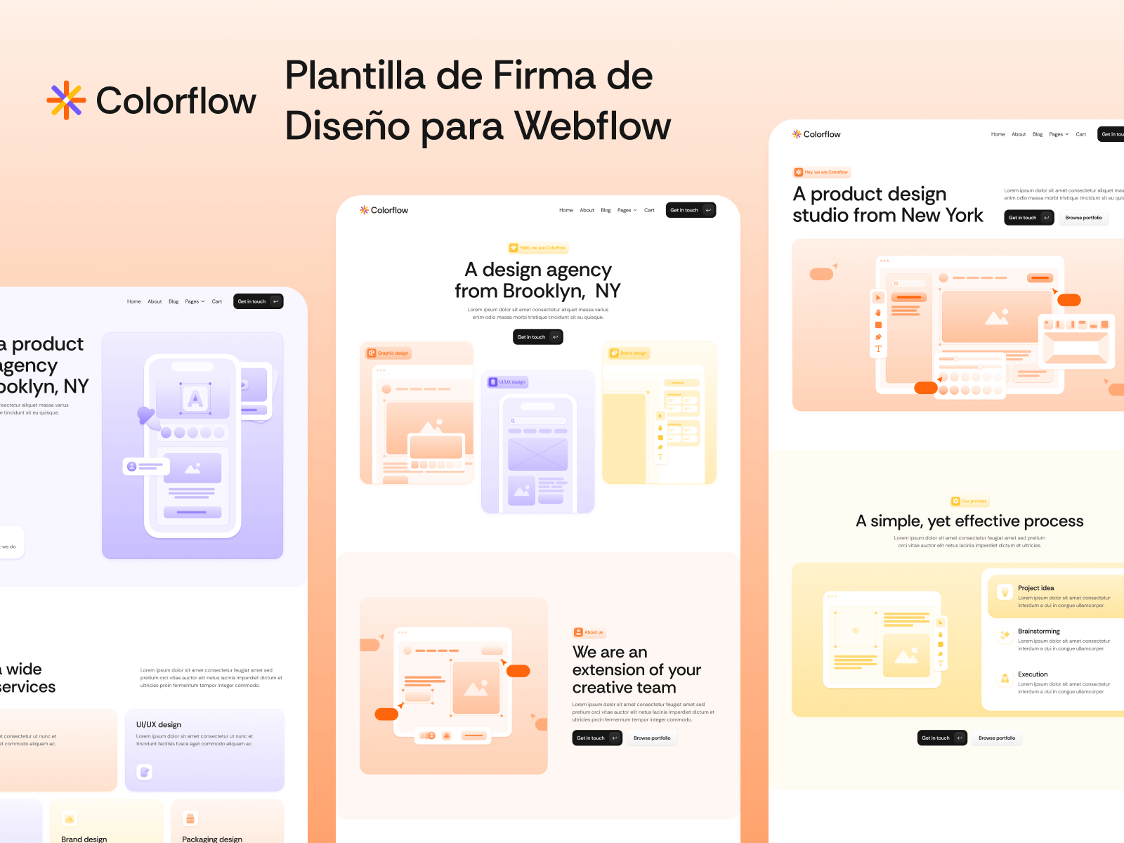 Plantilla de Firma de Diseño para Webflow